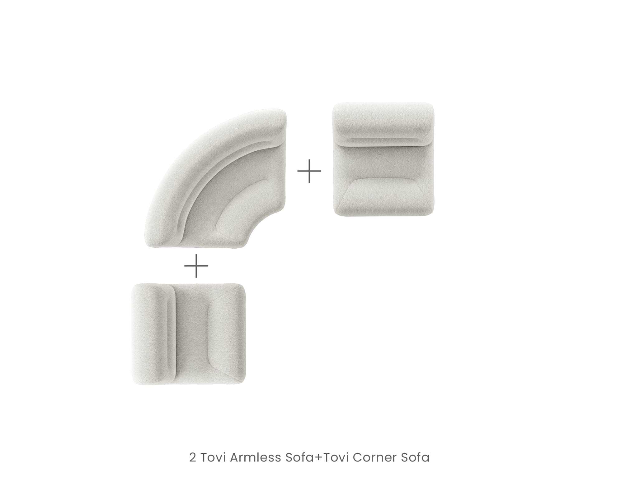 Tovi Performance Boucle 3-Piece Sectional Sofa 9