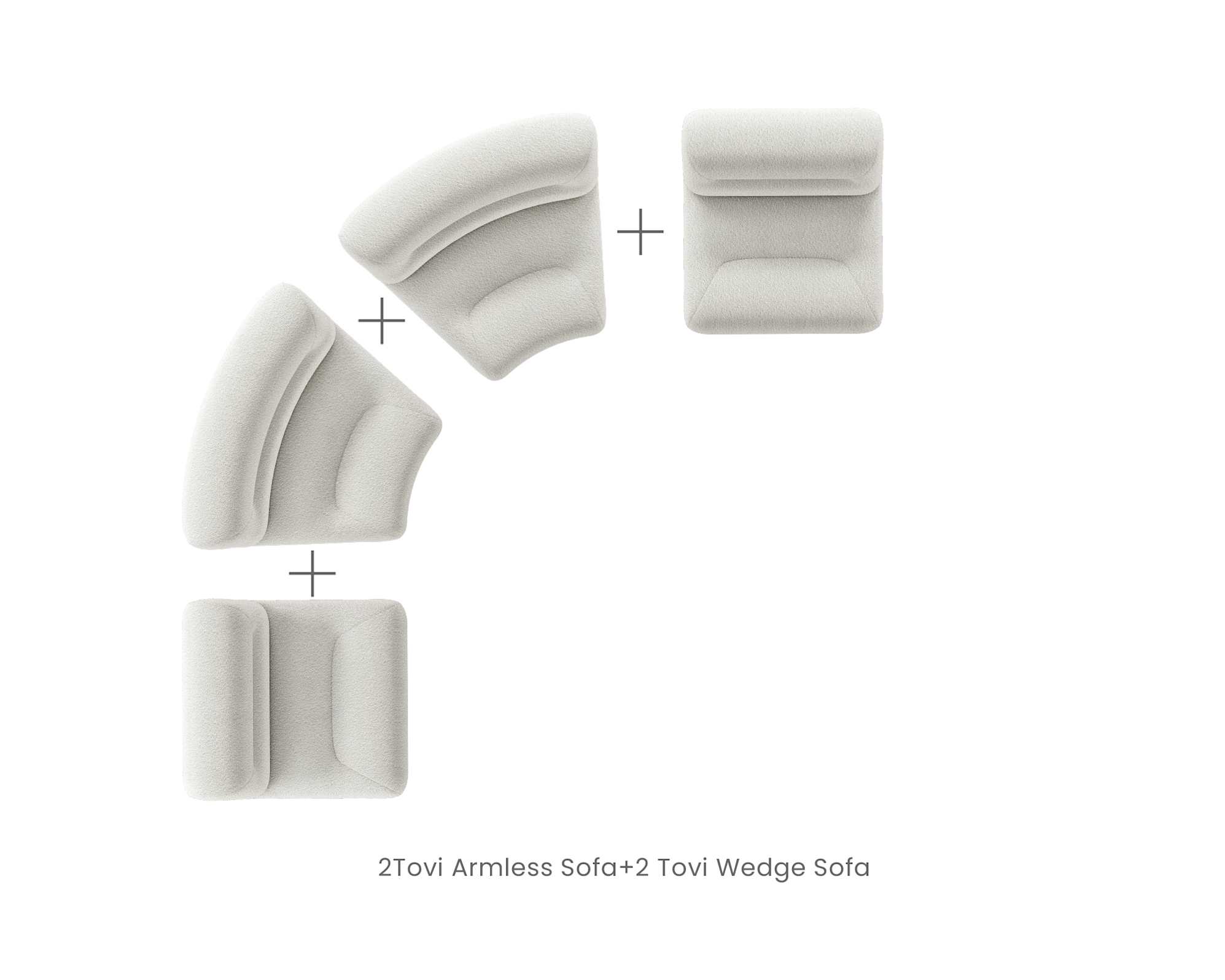 Tovi Performance Boucle 4-Piece Sectional Sofa 9