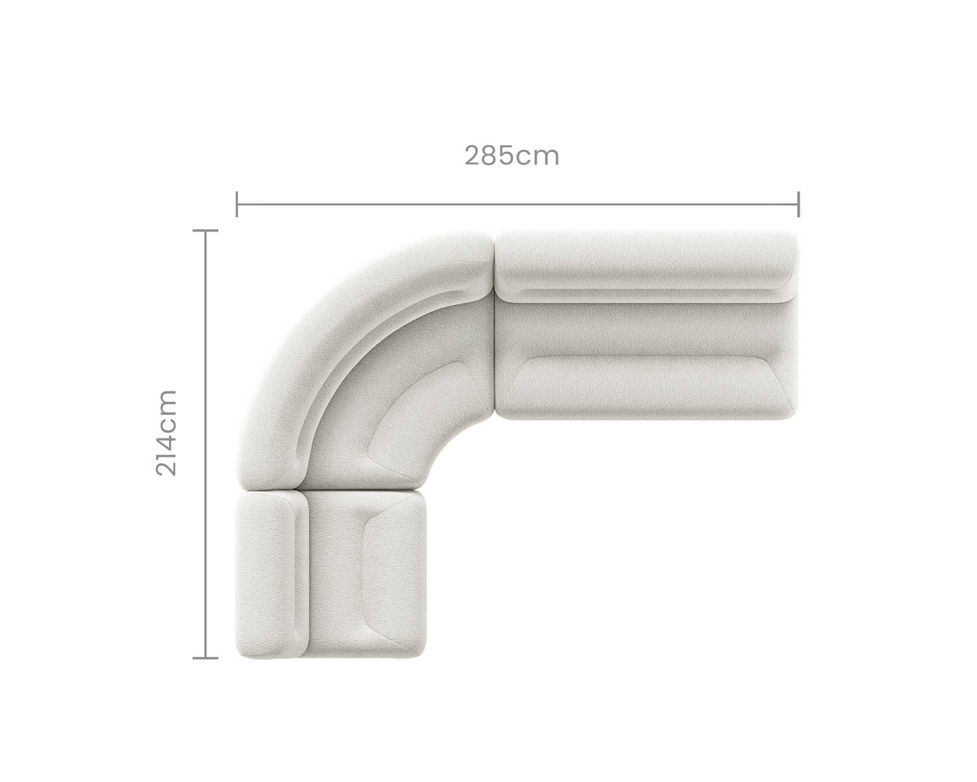 Tovi Performance Boucle 3-Piece Chaise Sectional Sofa 9