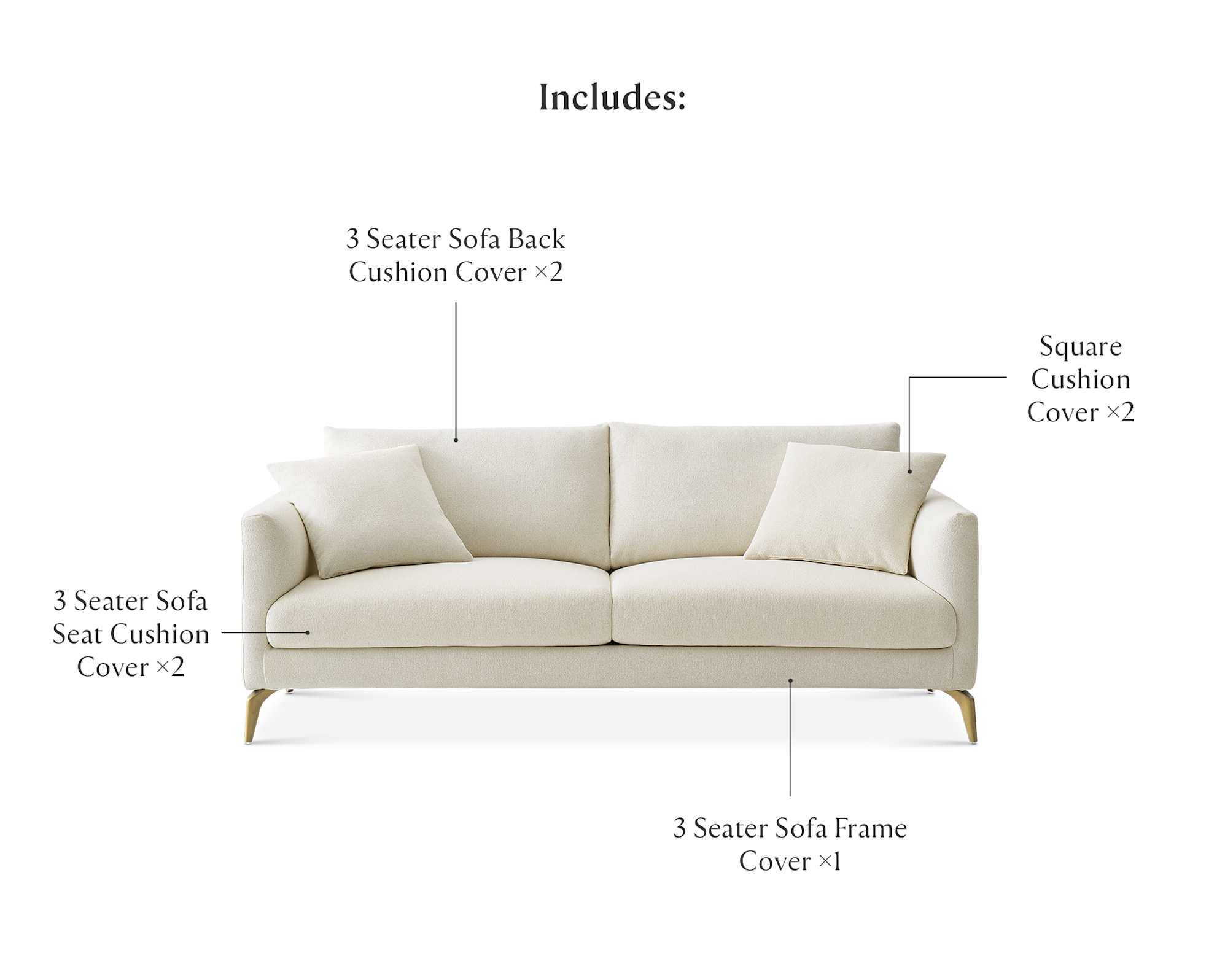 Lena Combination Sofa Cover 2