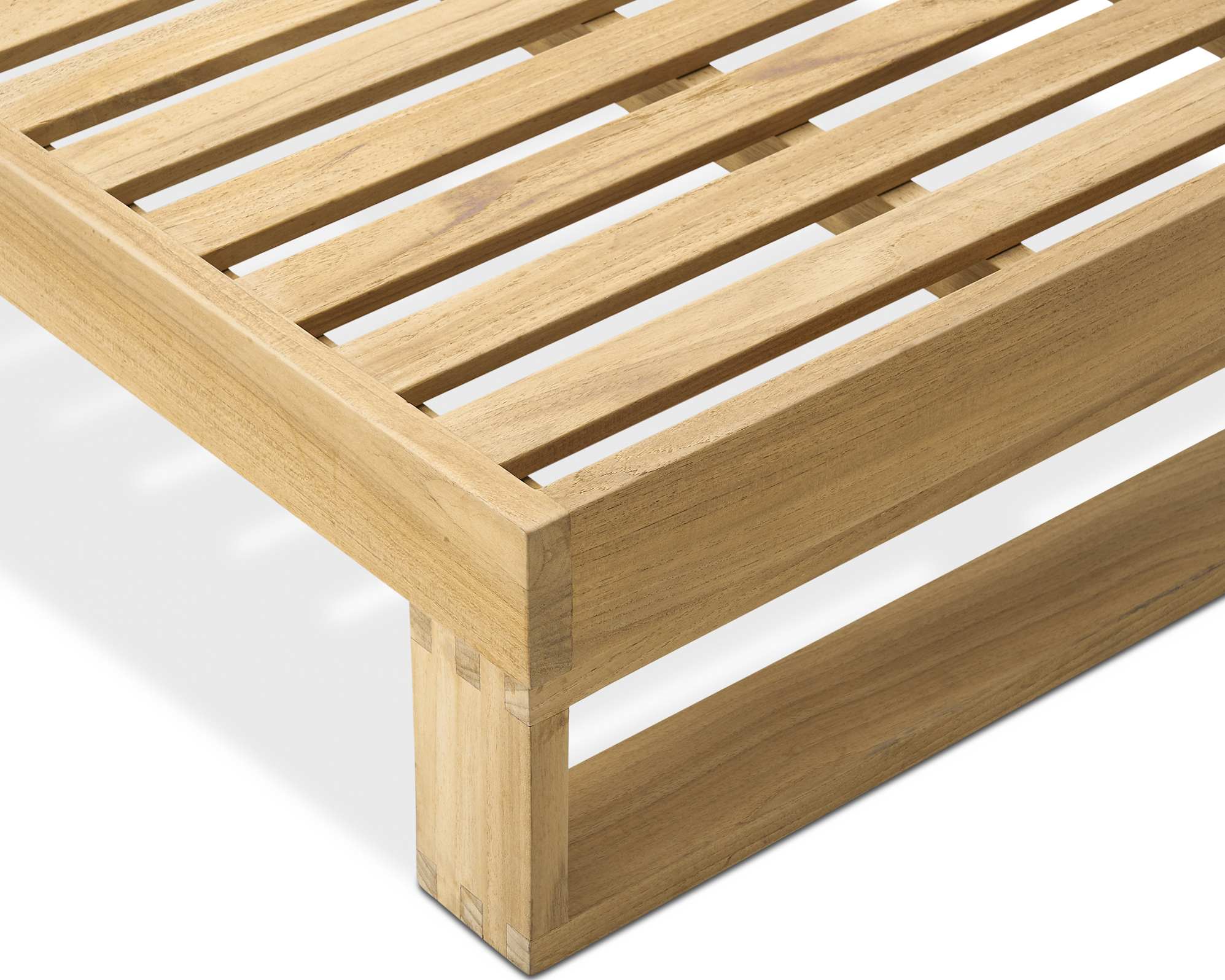 Rio Outdoor Teak 2 Chaise Lounges & Side Table Set 4