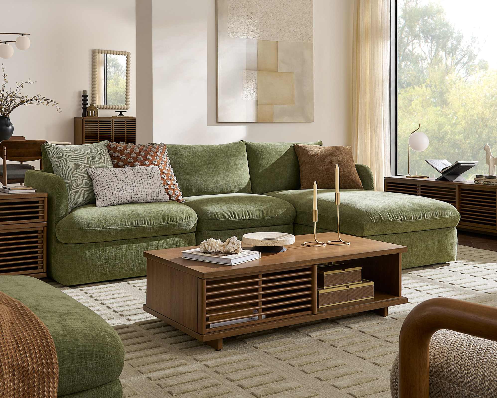 Ollie Storage Chaise Sectional Sofa 0