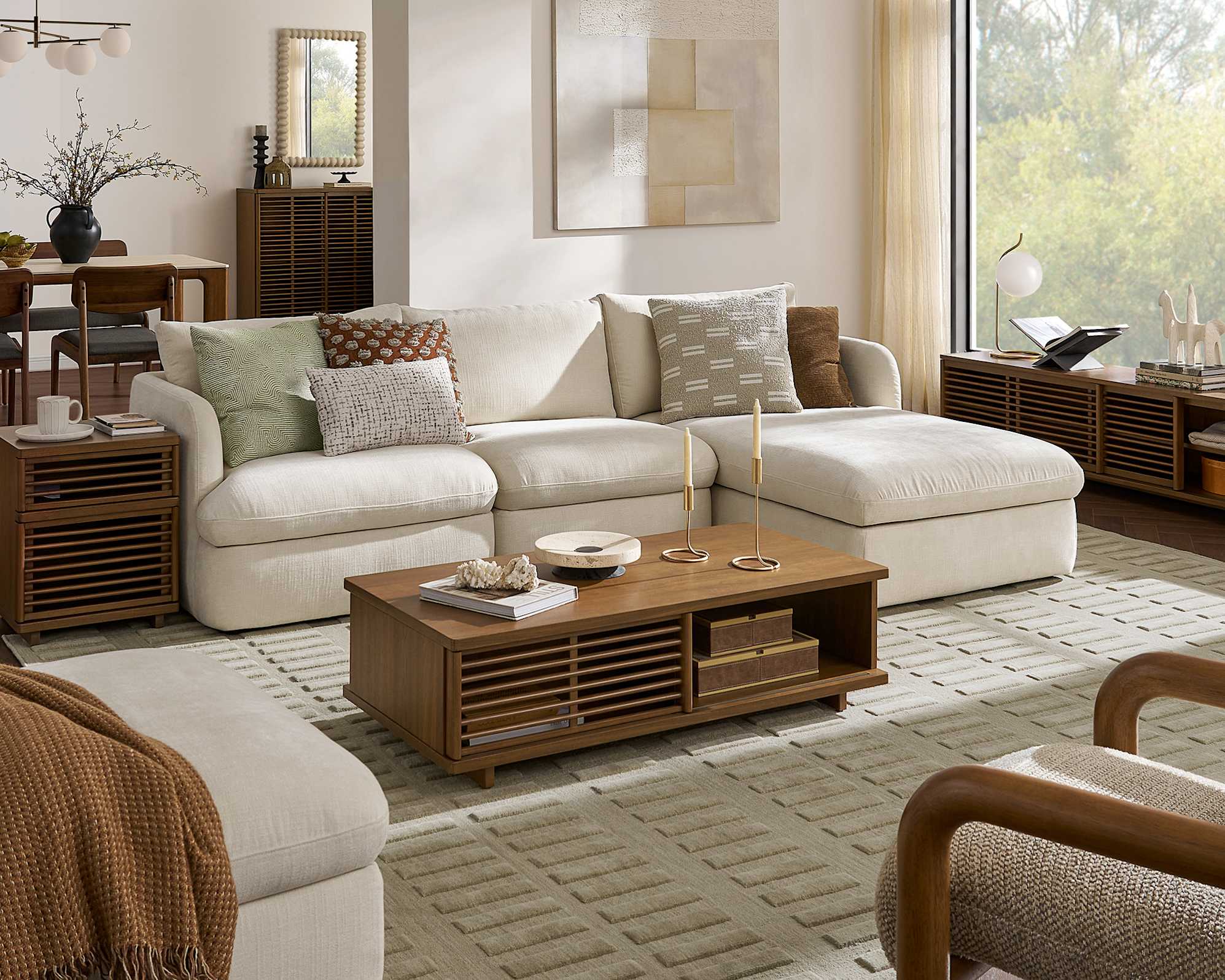 Ollie Storage Chaise Sectional Sofa 0