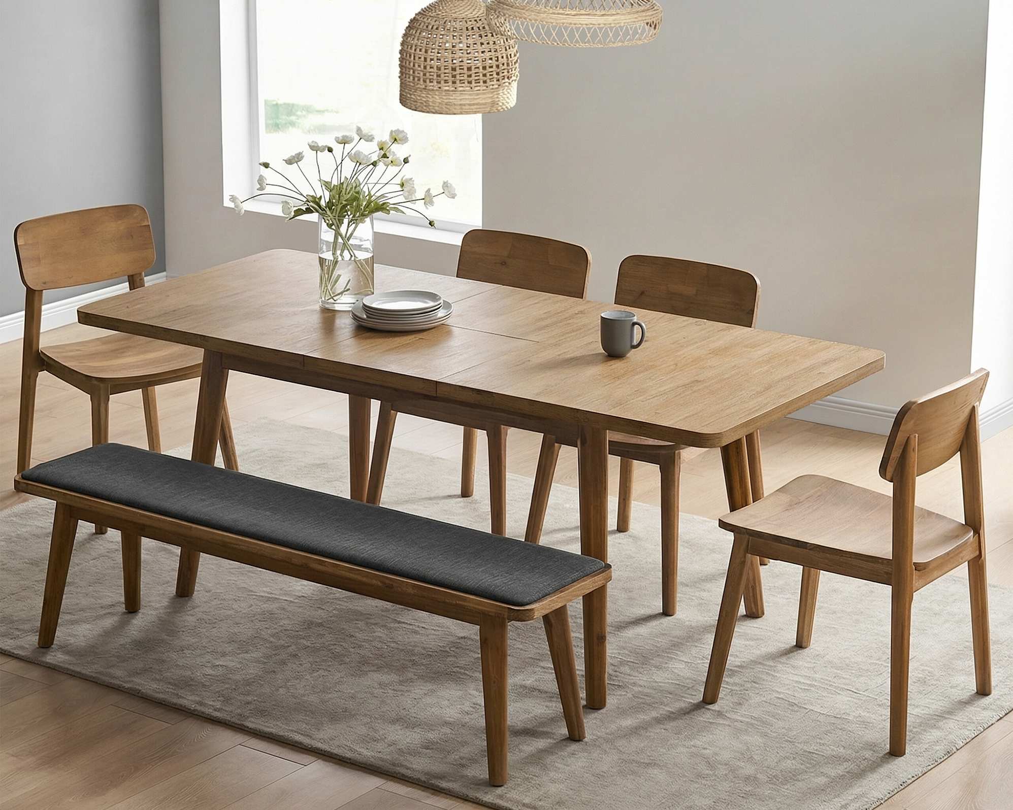 Seb Extendable Dining Table, 190-240cm 0
