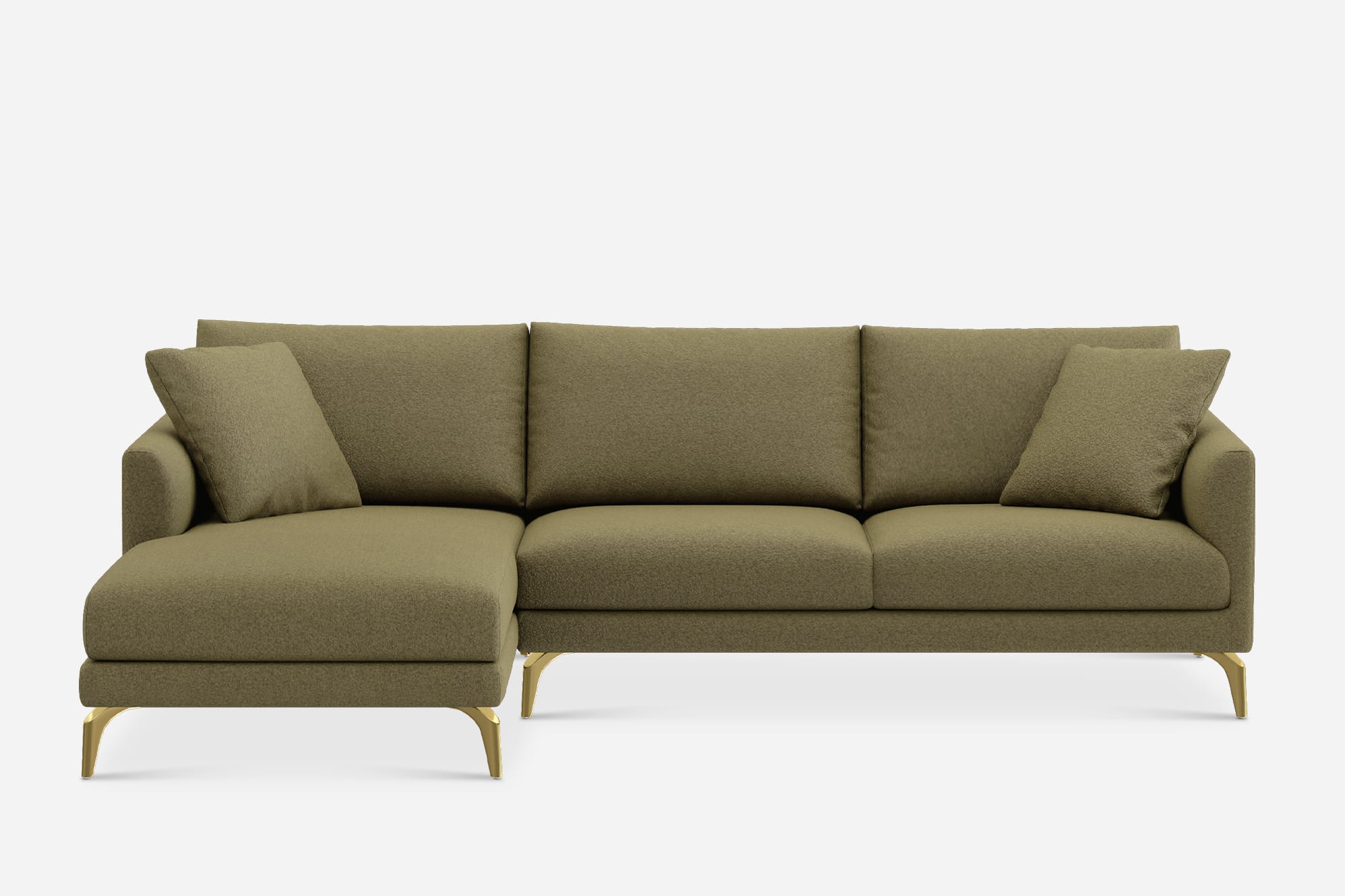 Lena Performance Fabric Chaise Sectional Sofa 0