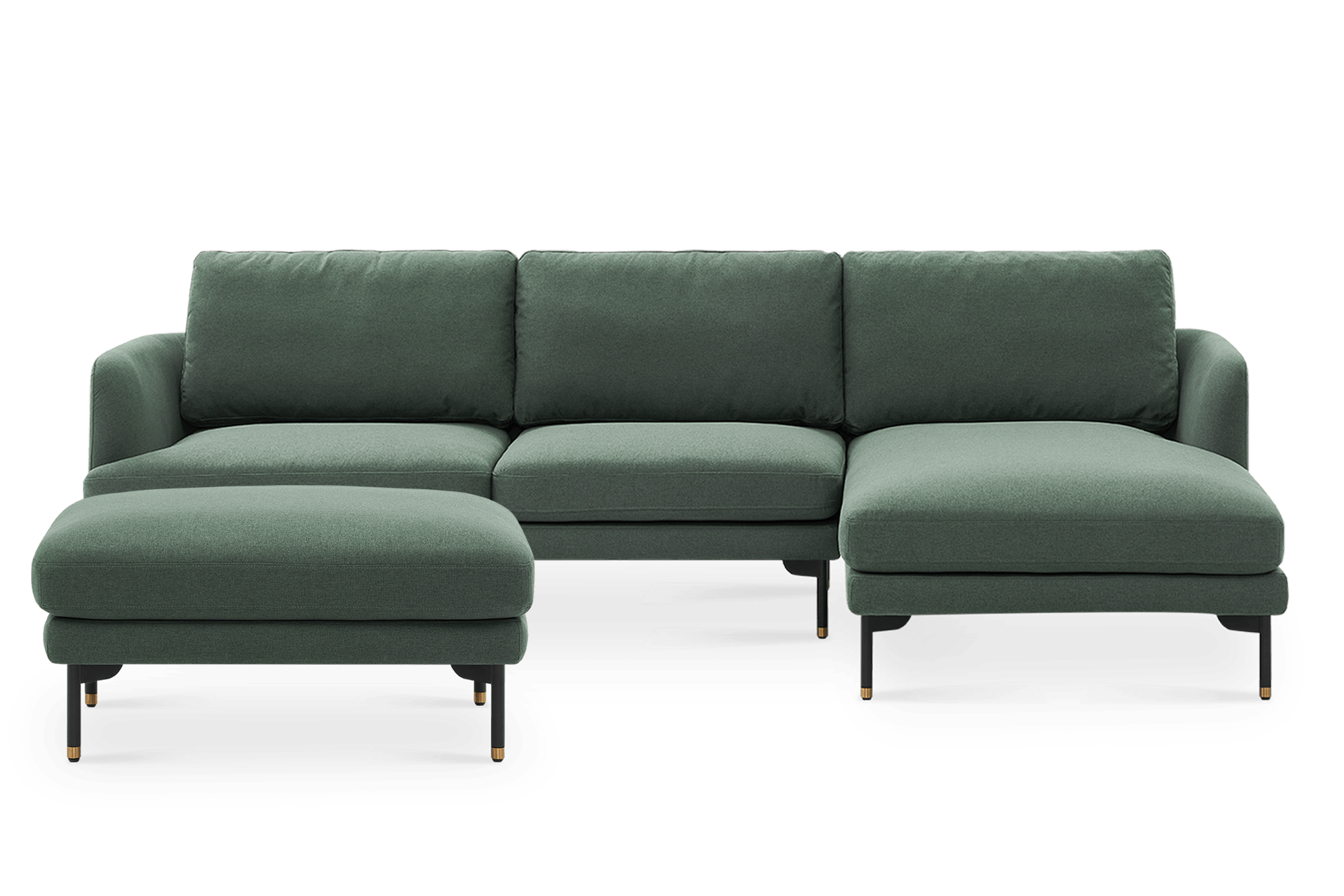 Pebble Chaise Sectional Sofa with Ottoman 2