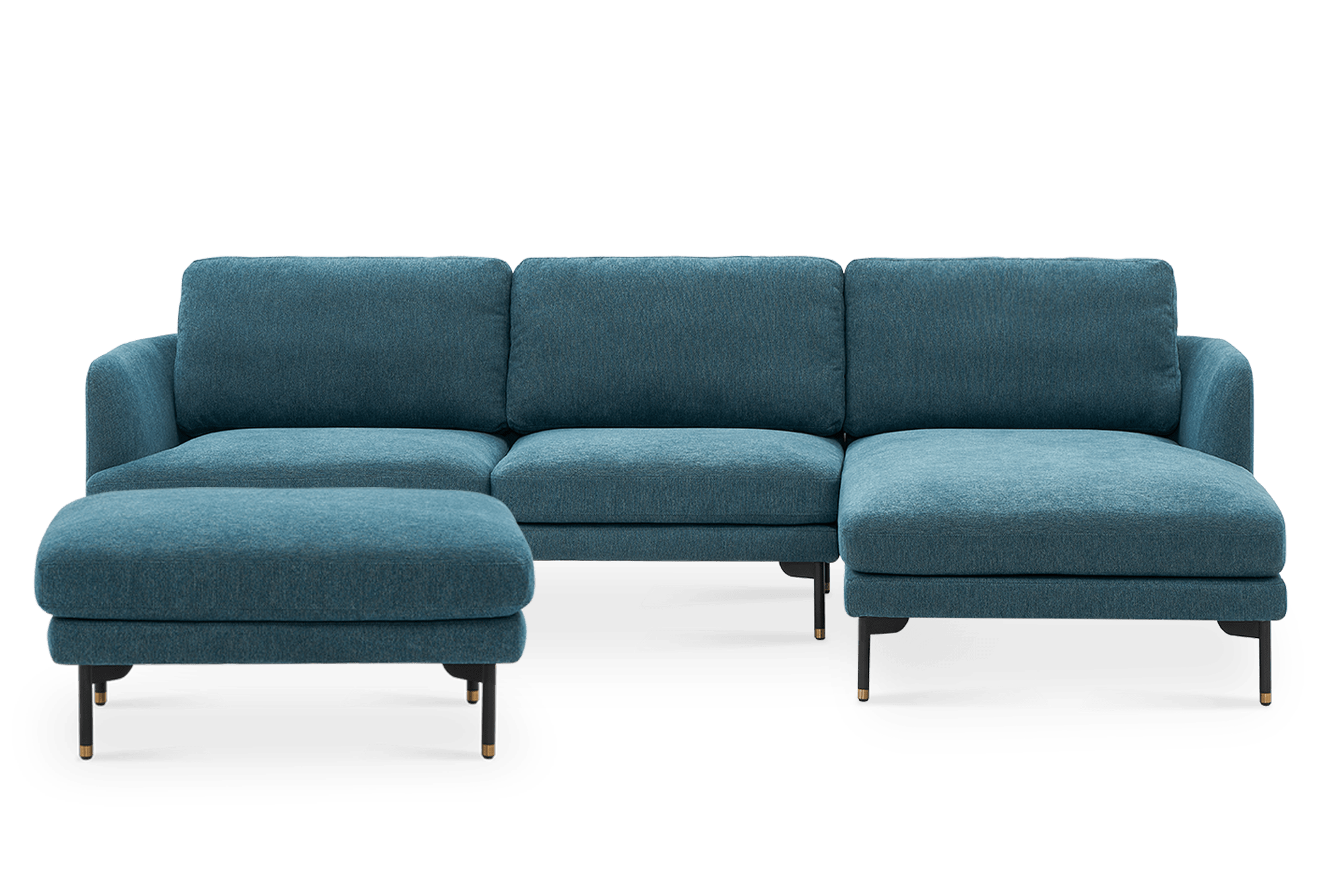 Pebble Chaise Sofa with Footstool 2