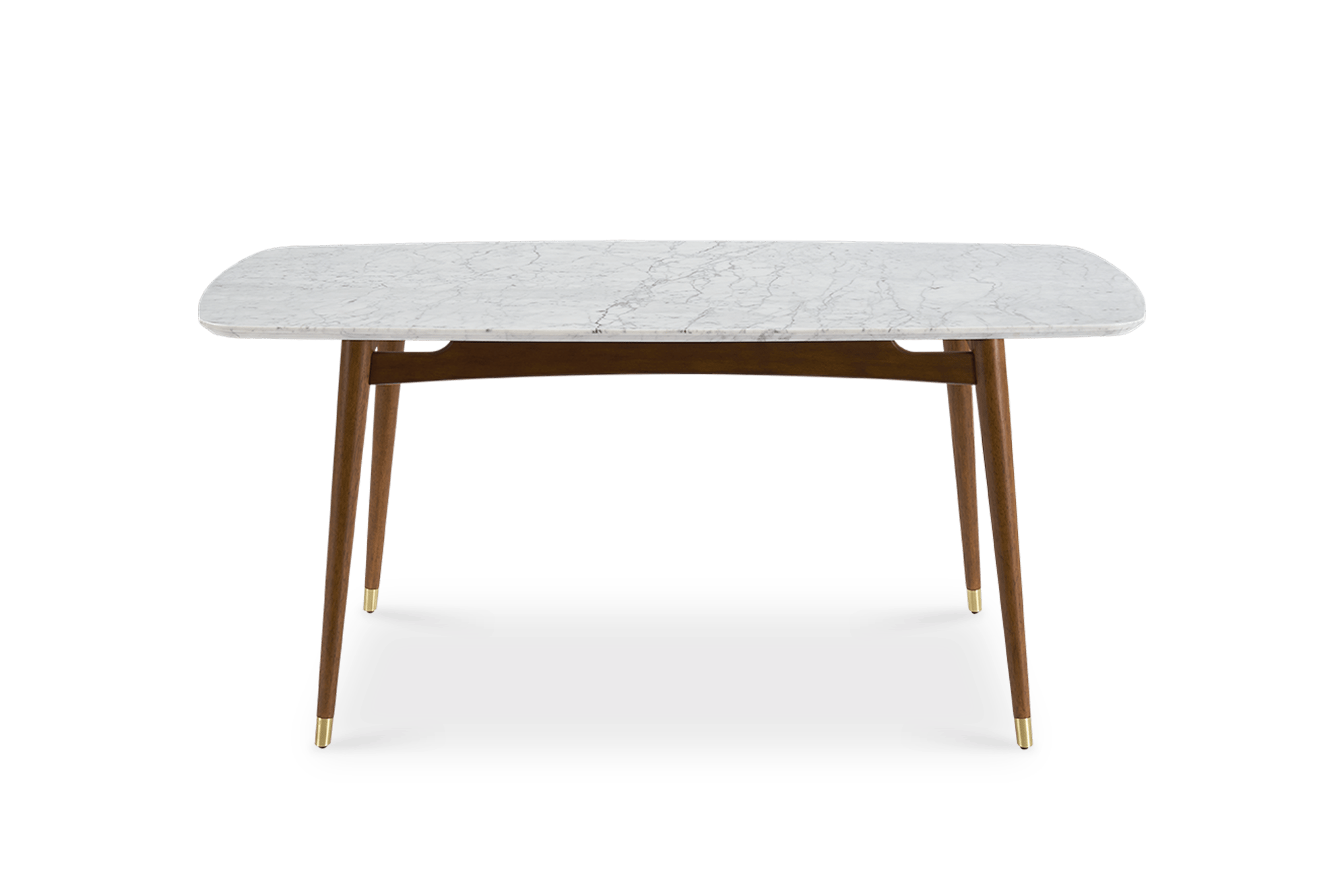 Kelsey Marble Dining Table, Walnut Stain 2