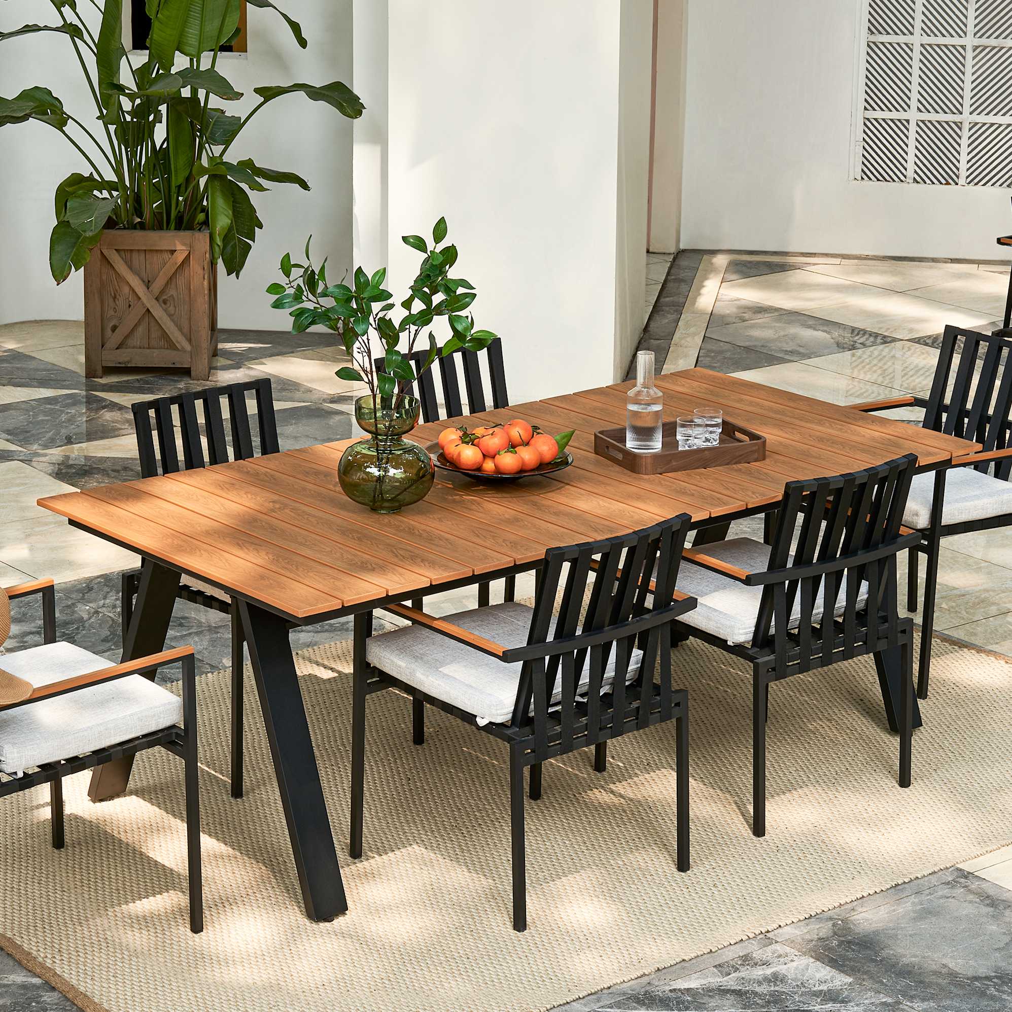 Sorrento Outdoor Dining Table, without Umbrella Hole image 0