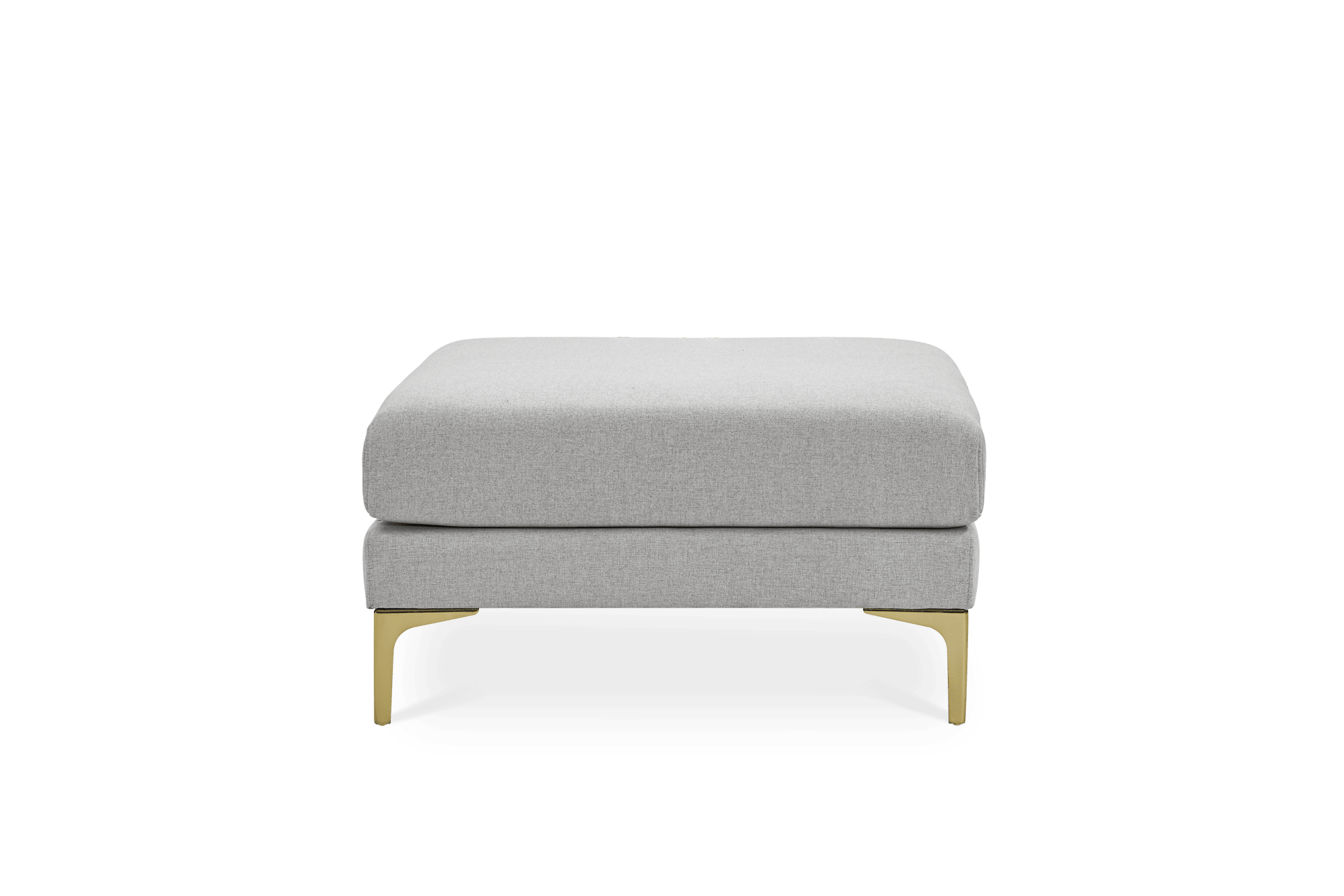 Adams Ottoman, Dove Gray (Brass Leg)