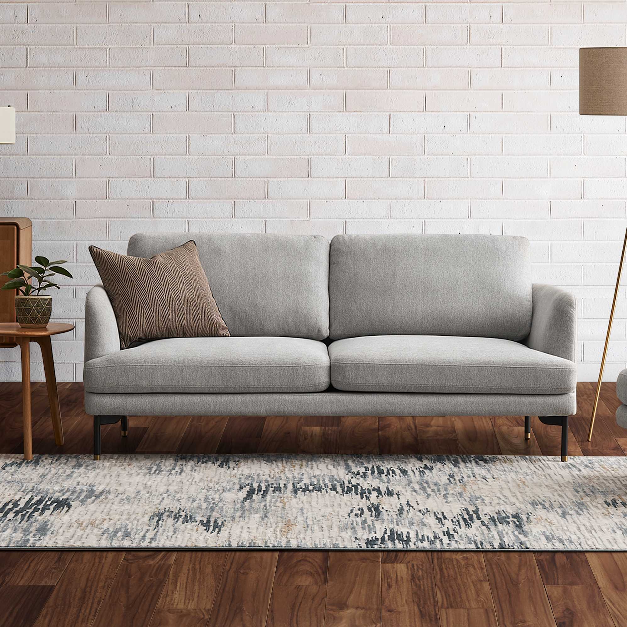 Pebble Loveseat, Ivory White lifestyle