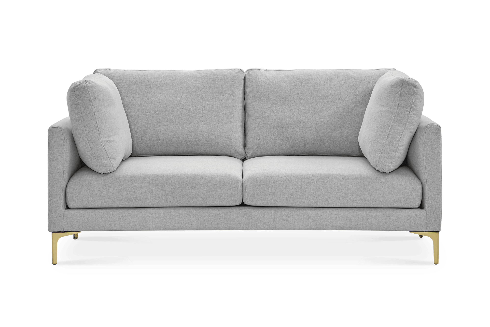 Adams Loveseat, Dove Gray (Brass Leg)