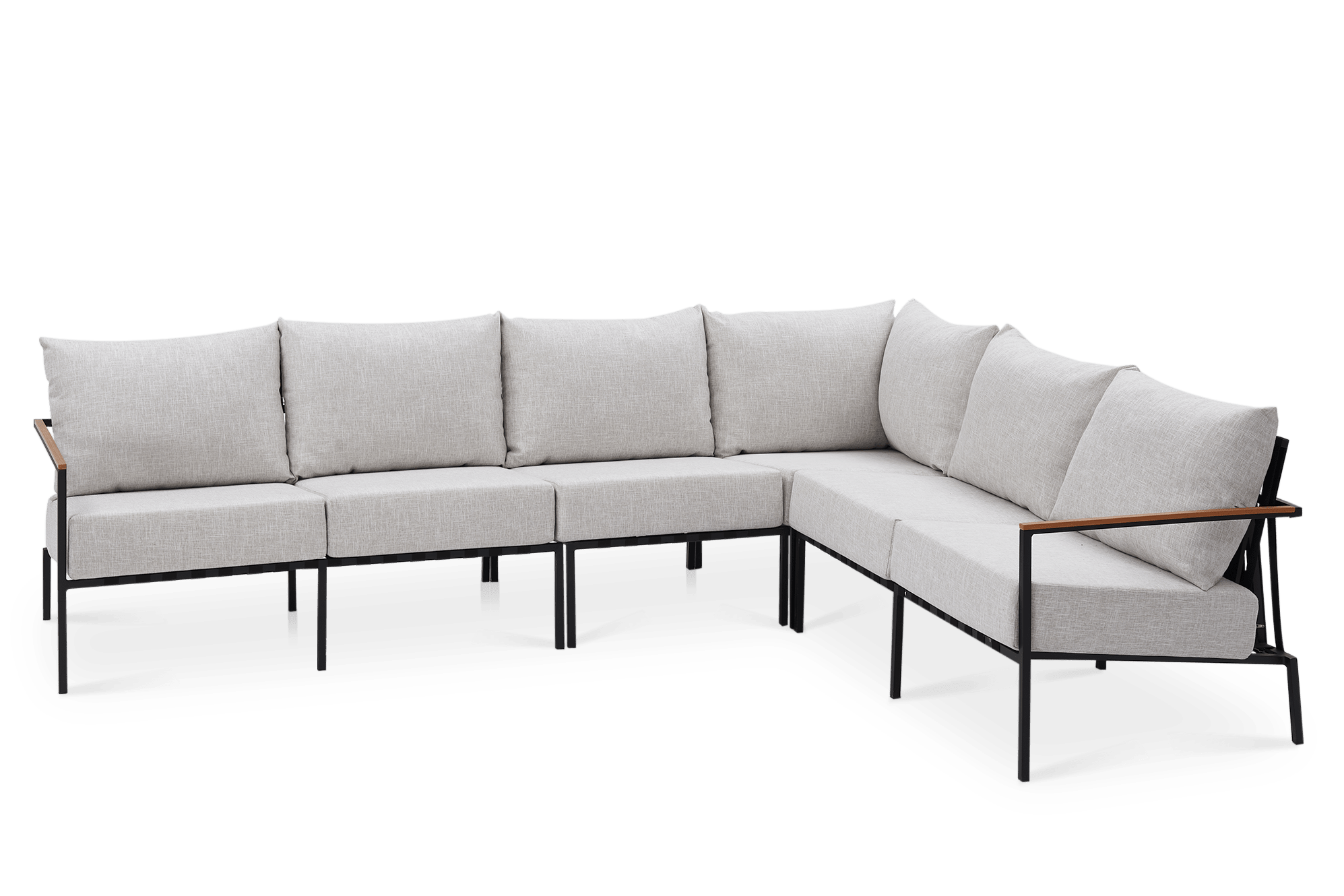Sorrento Outdoor Extended L-Shape Sectional Sofa, Oat Beige