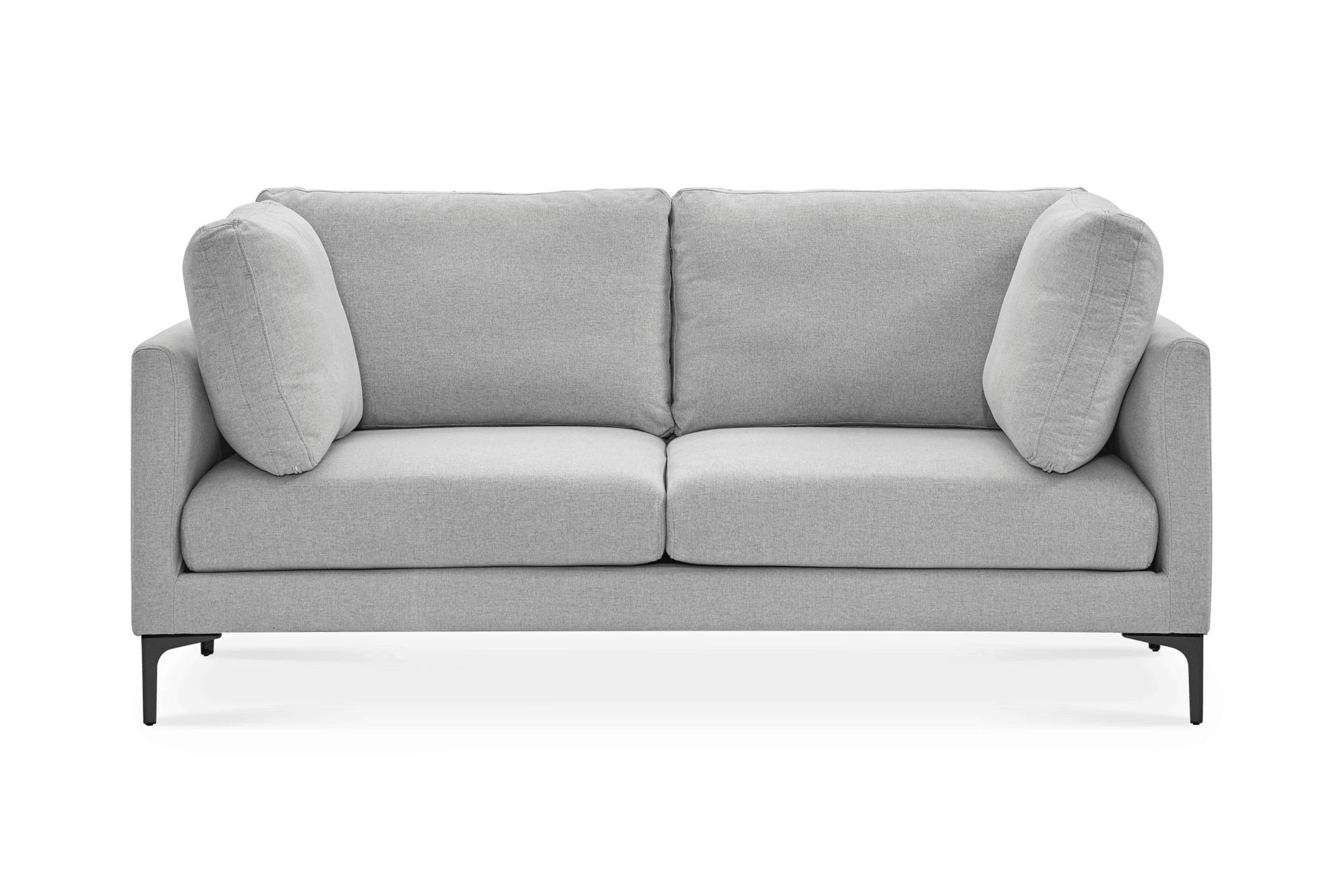 Adams Loveseat, Dove Gray (Black Leg)