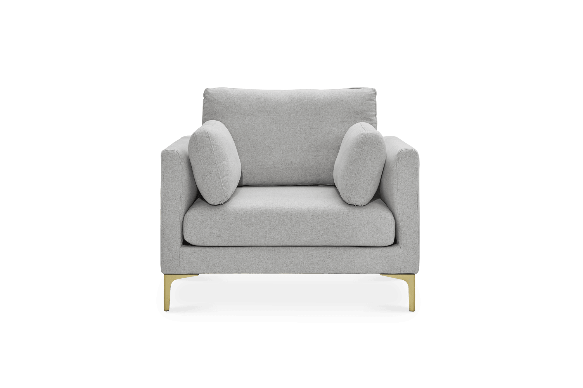 Adams Armchair, Dove Grey (Brass Leg)