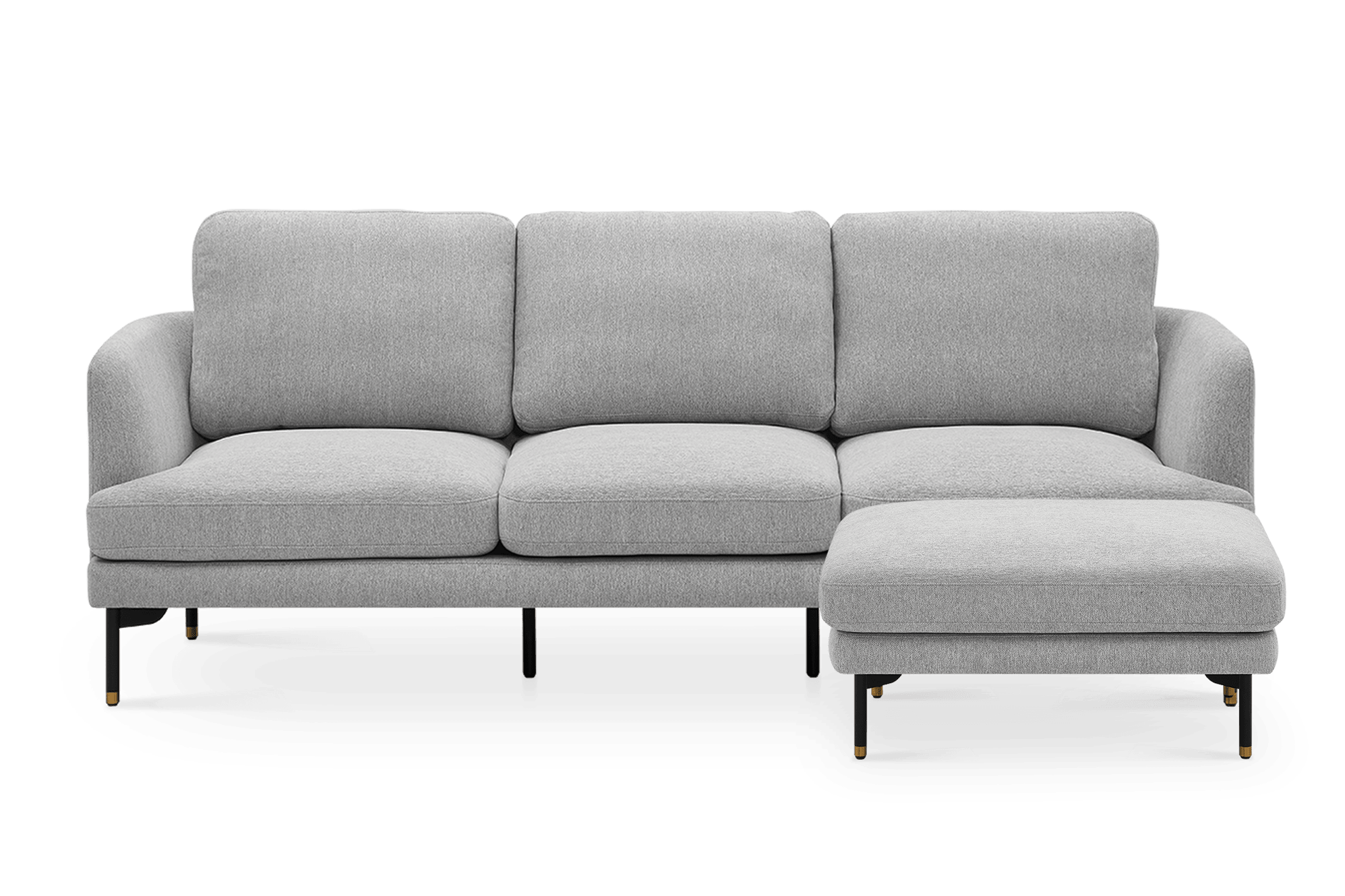 Pebble 3 Seater Sofa with Ottoman 2