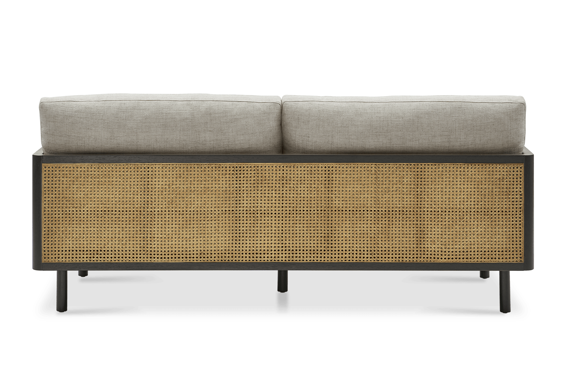 Lucia Cane Sofa, Black 7