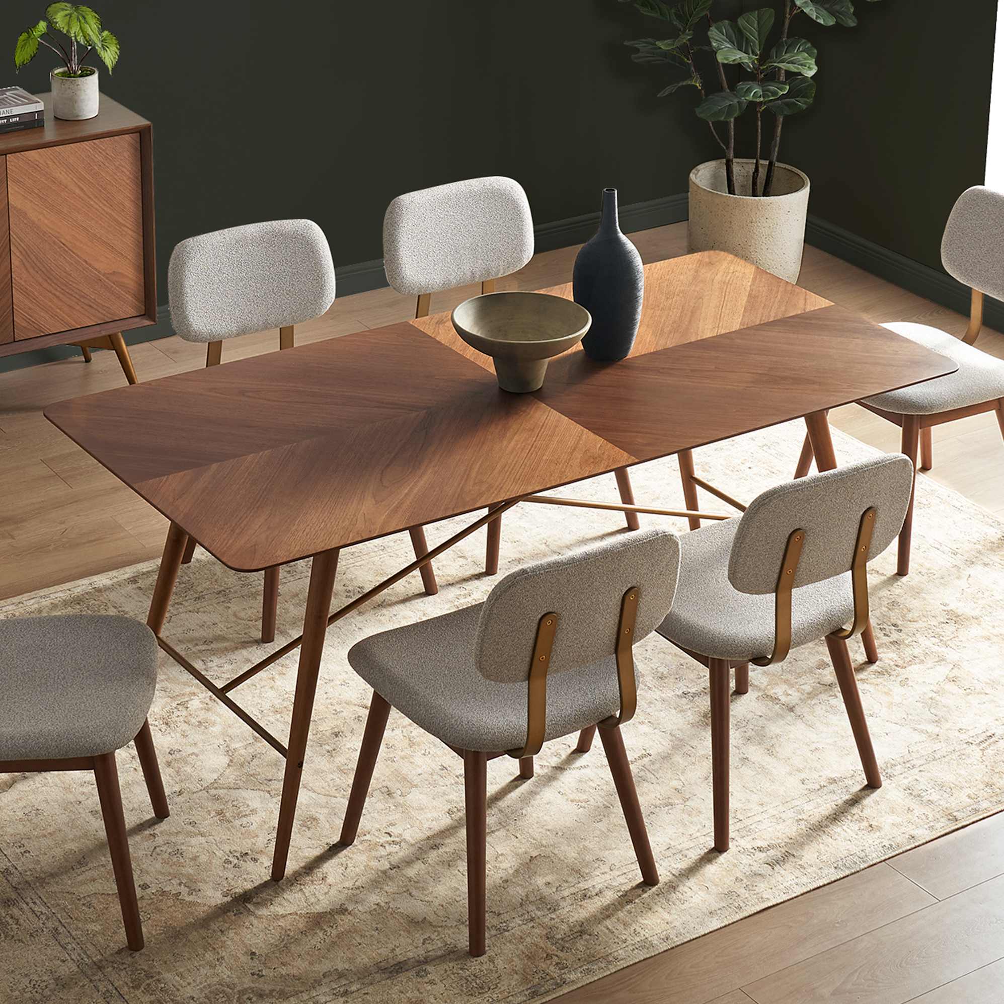Lily Dining Table with 4 Chairs lifestyle