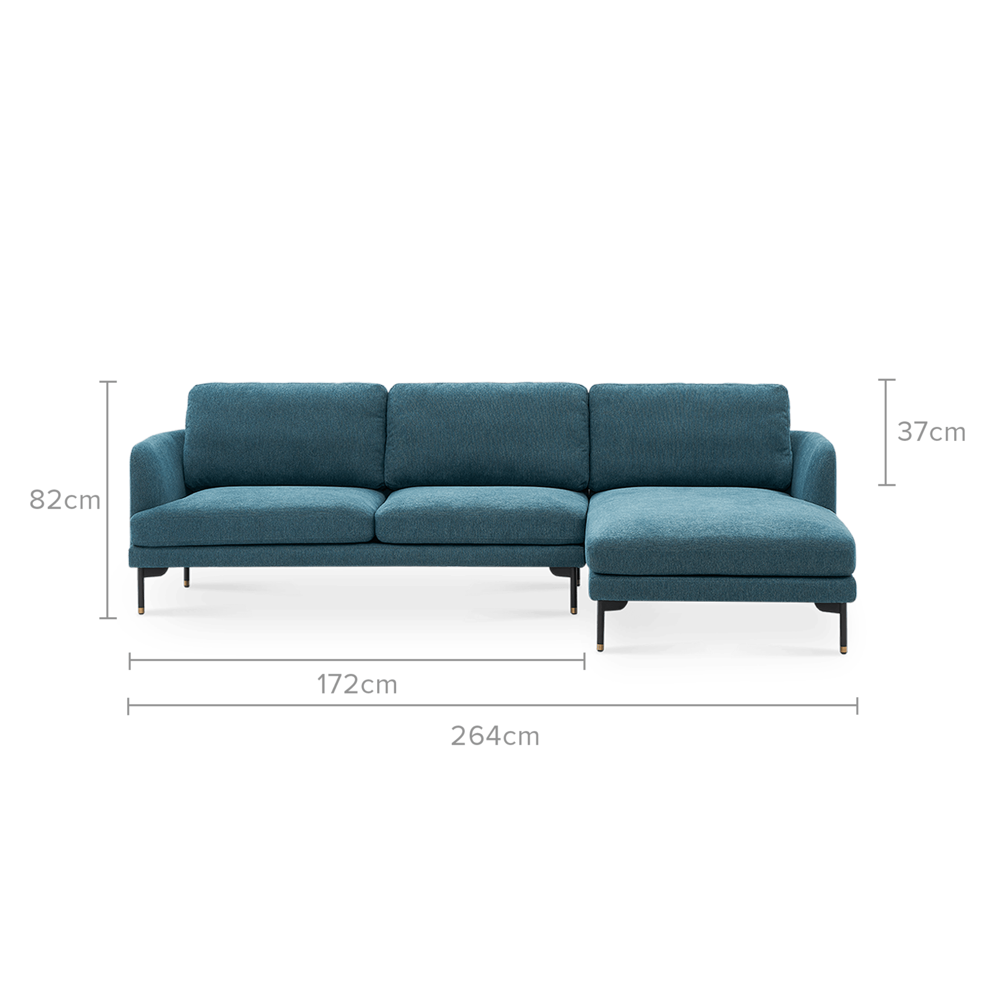 Pebble Chaise Sectional Sofa 9