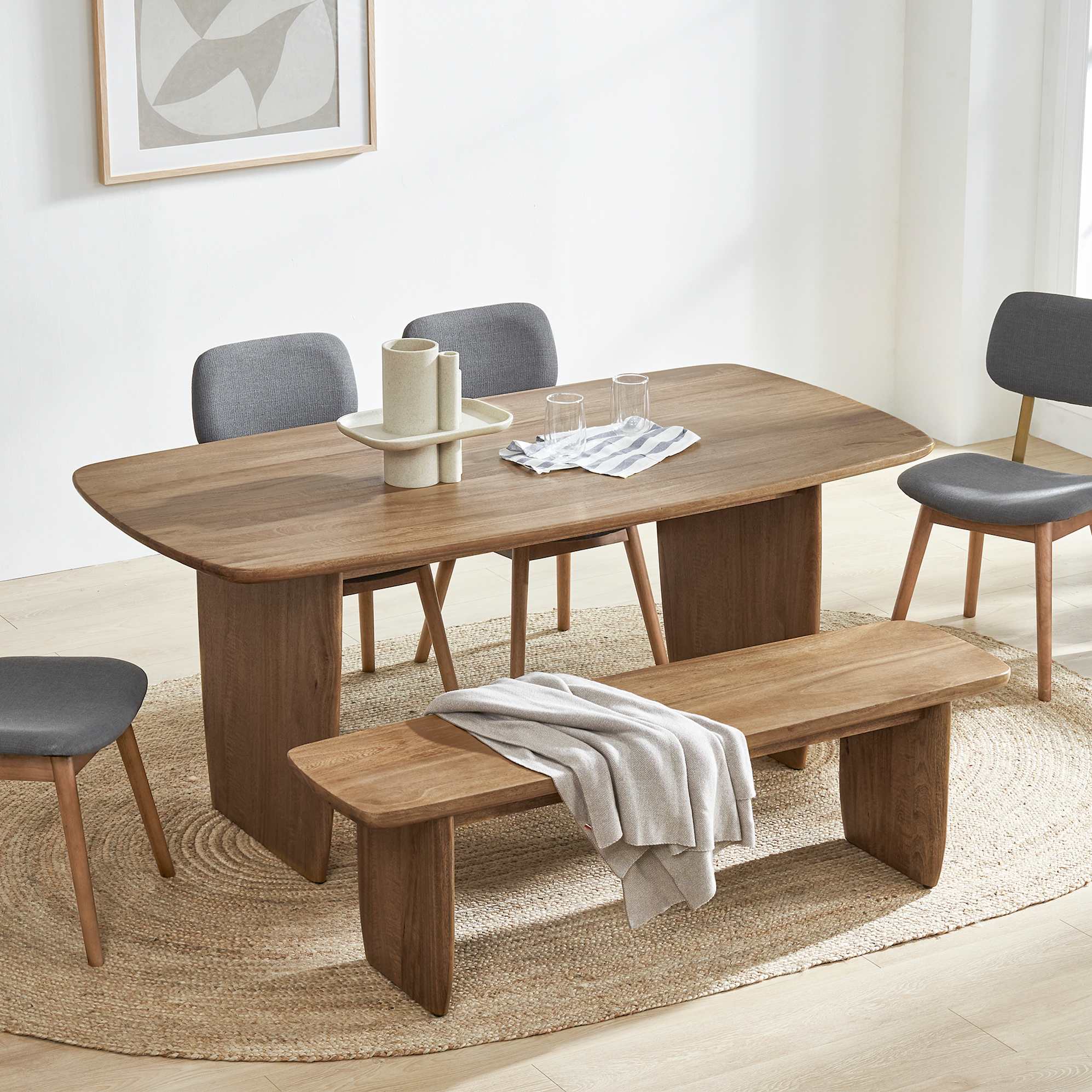 Jaxon Dining Table with Bench 0