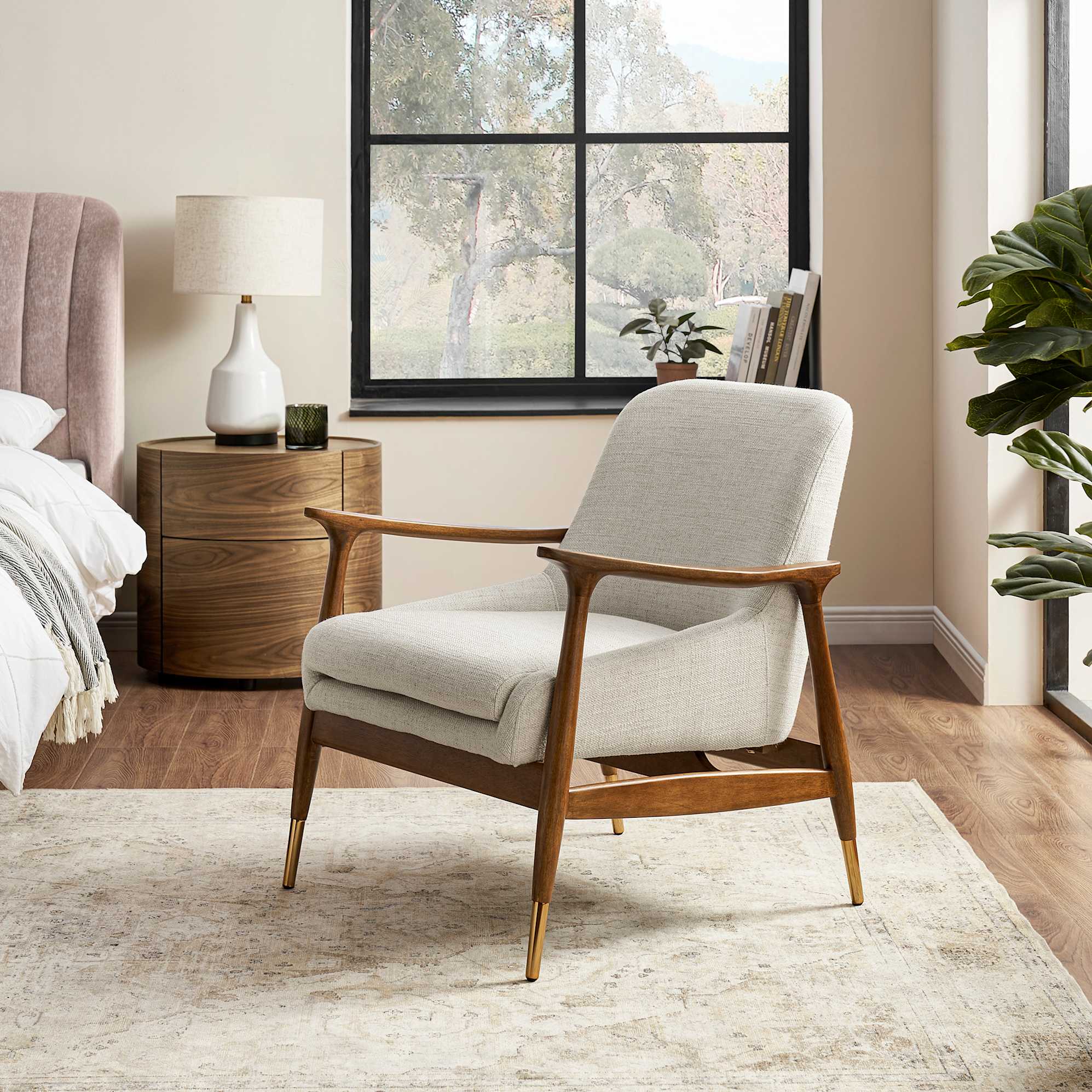 Desmond Armchair, (Performance Anderson) Cream lifestyle