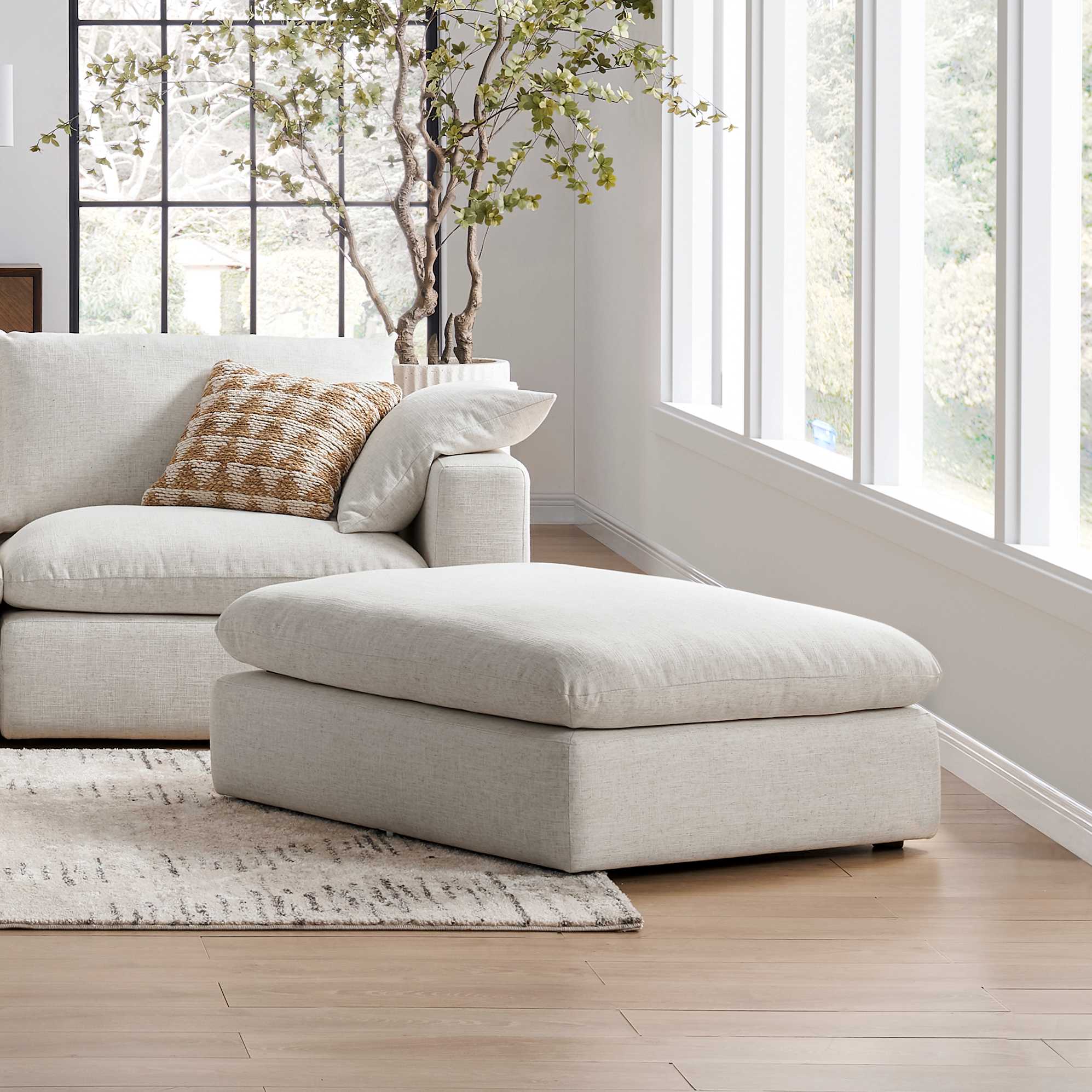 Dawson Extended Sofa with Ottoman 8