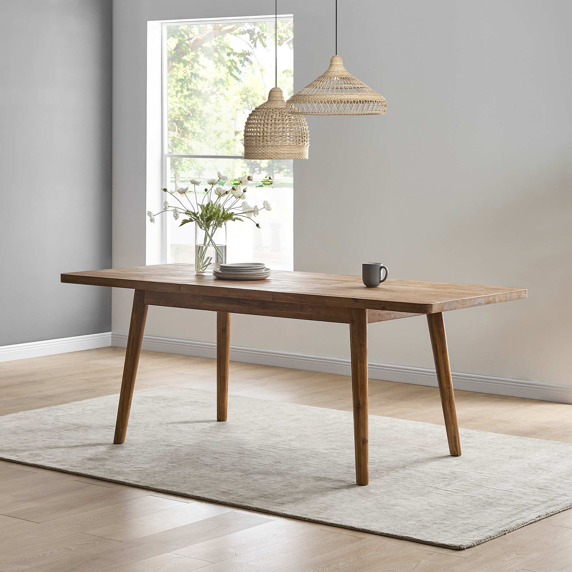 Seb Extendable Dining Table with 4 Joshua Chairs 1