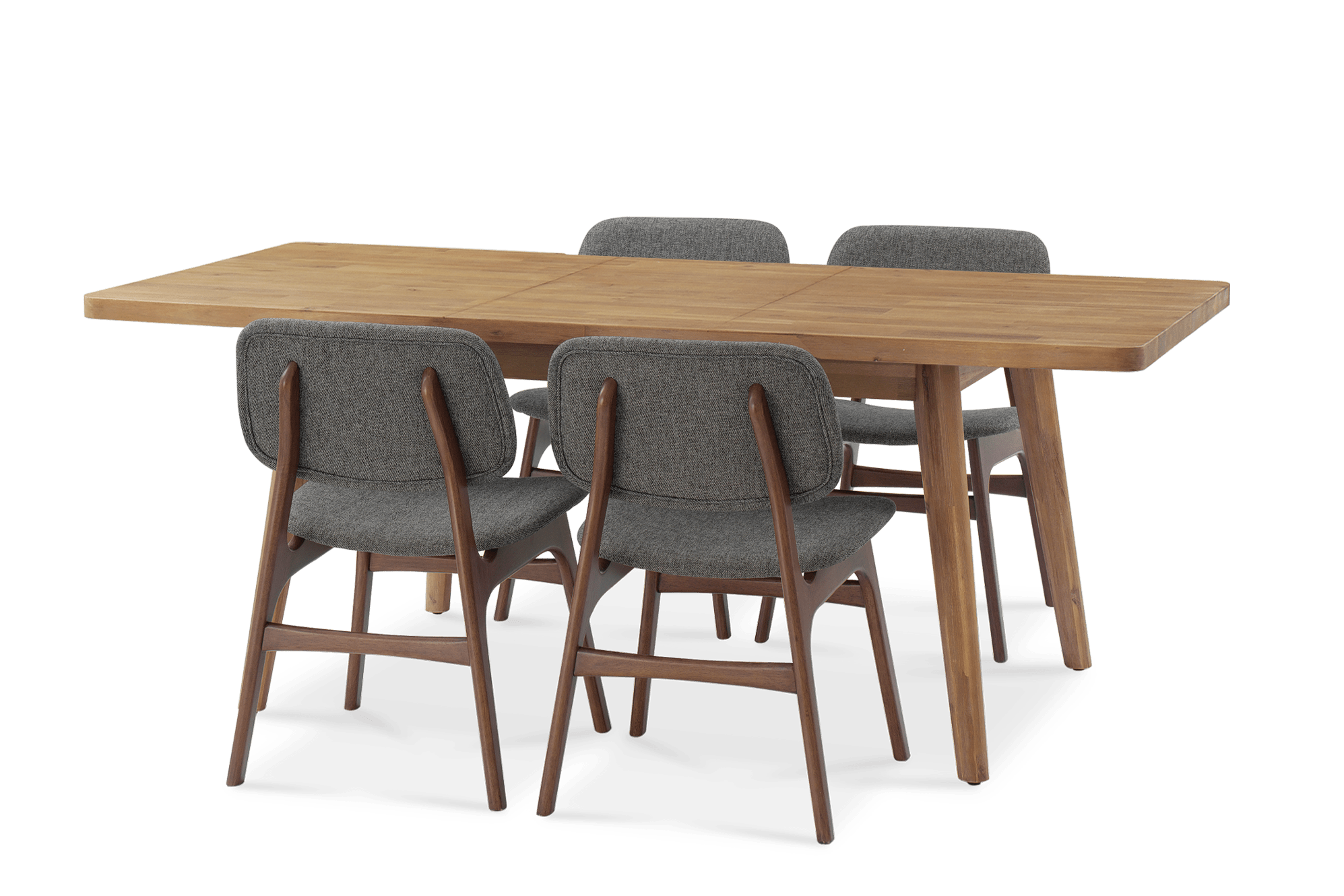 Seb Extendable Dining Table with 4 Joshua Chairs 9