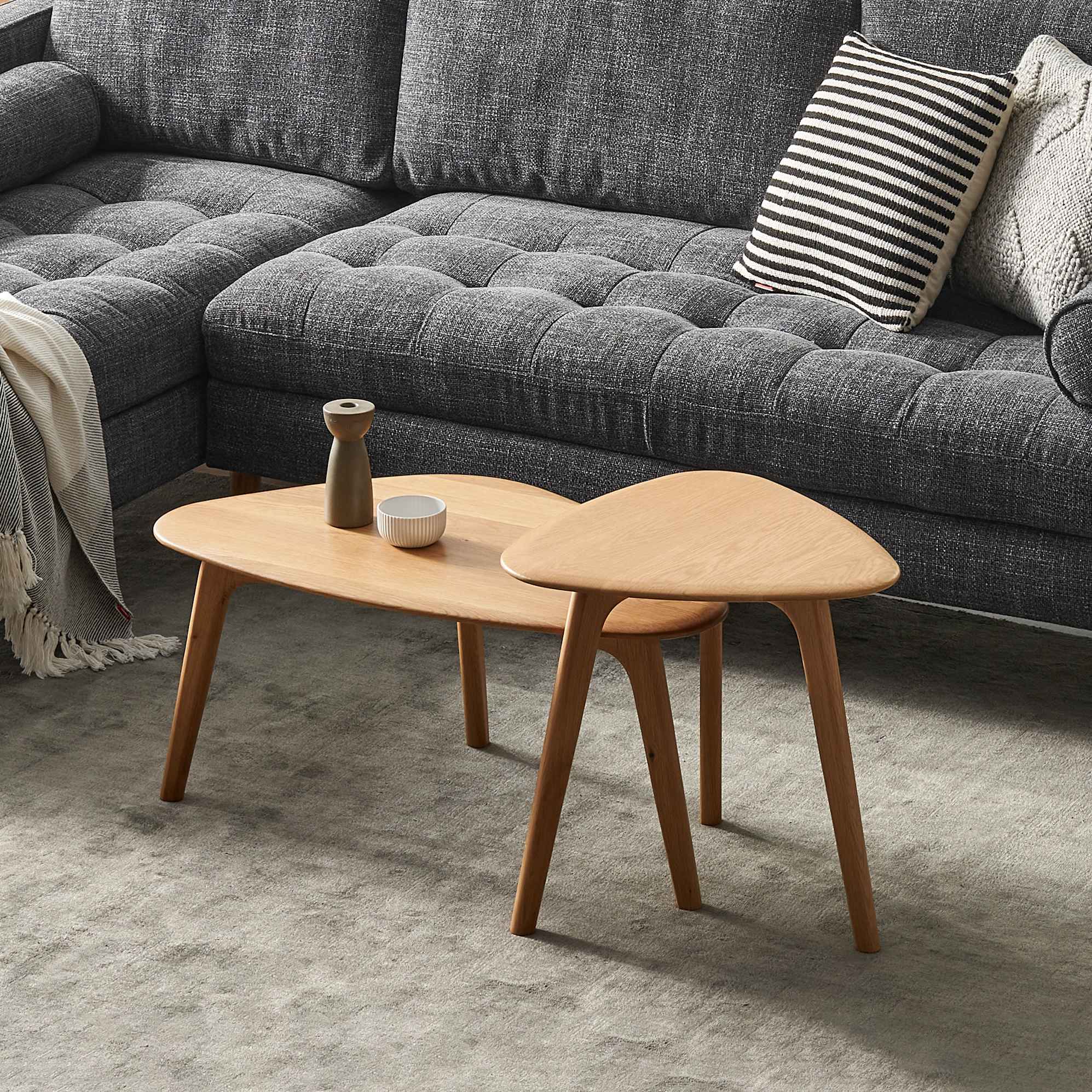 Vincent Coffee Table set, Oak lifestyle