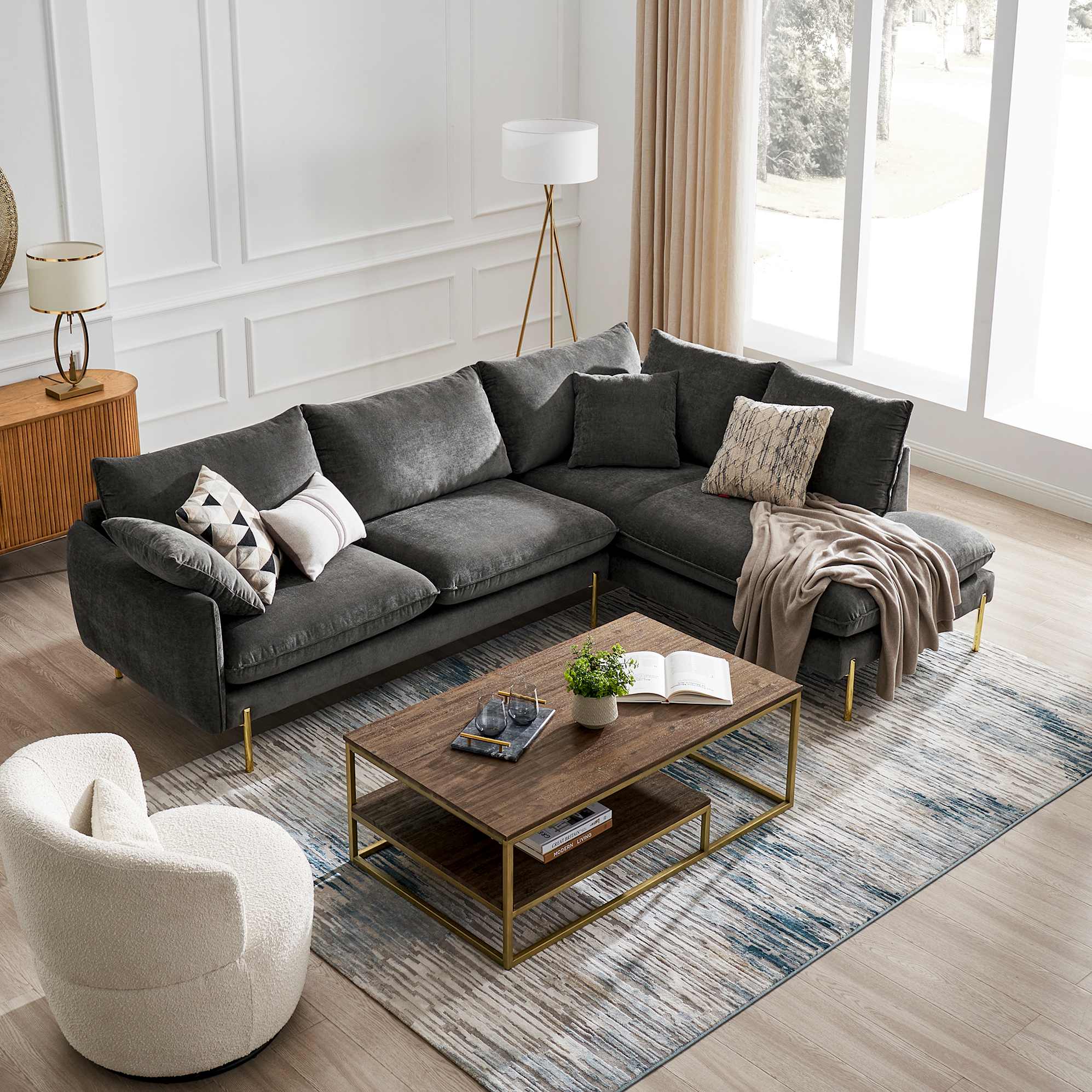 Verona Terminal Chaise Sectional Sofa 0