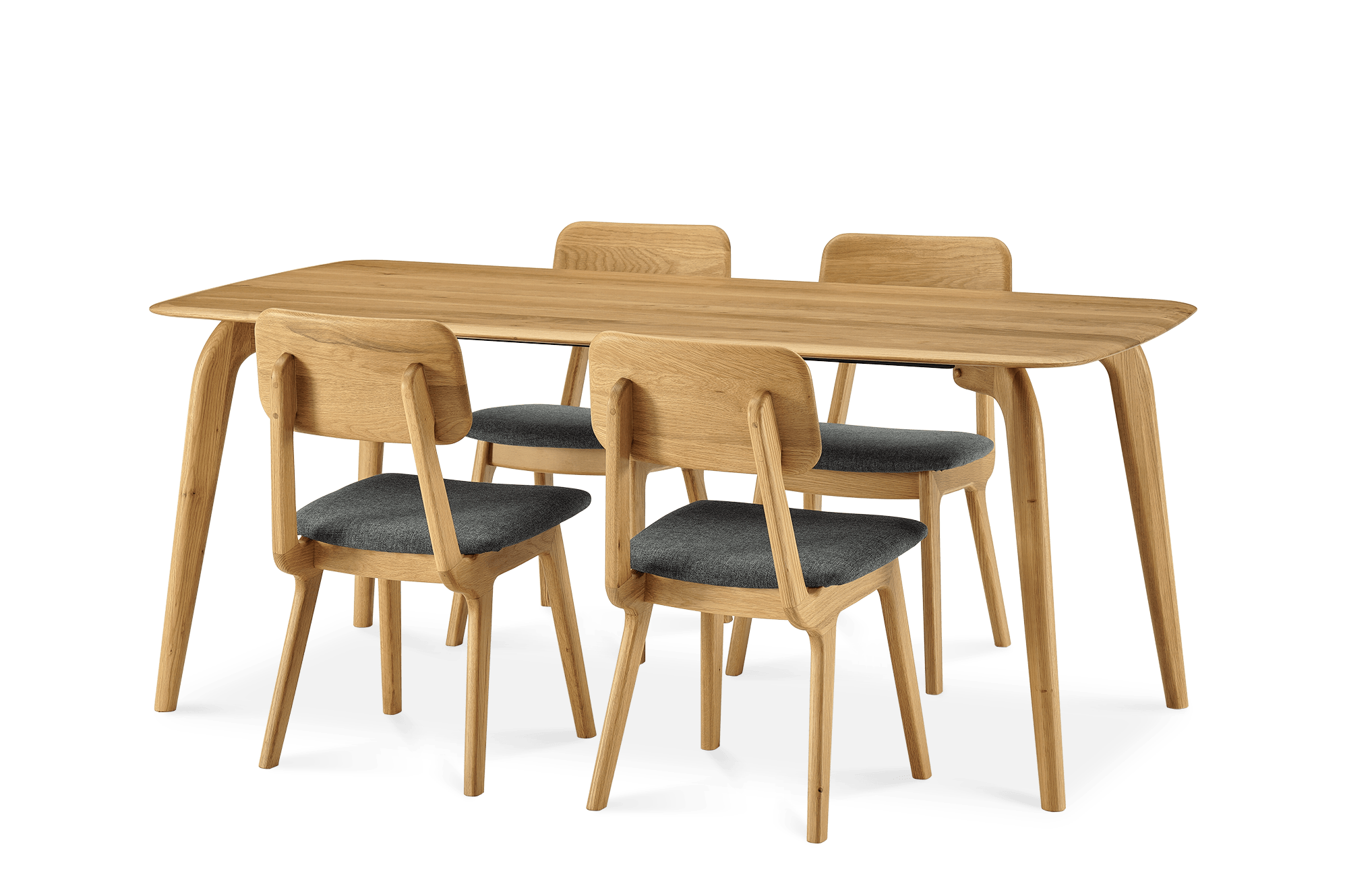 Vincent Dining Table with 4 Chairs, Oak 1