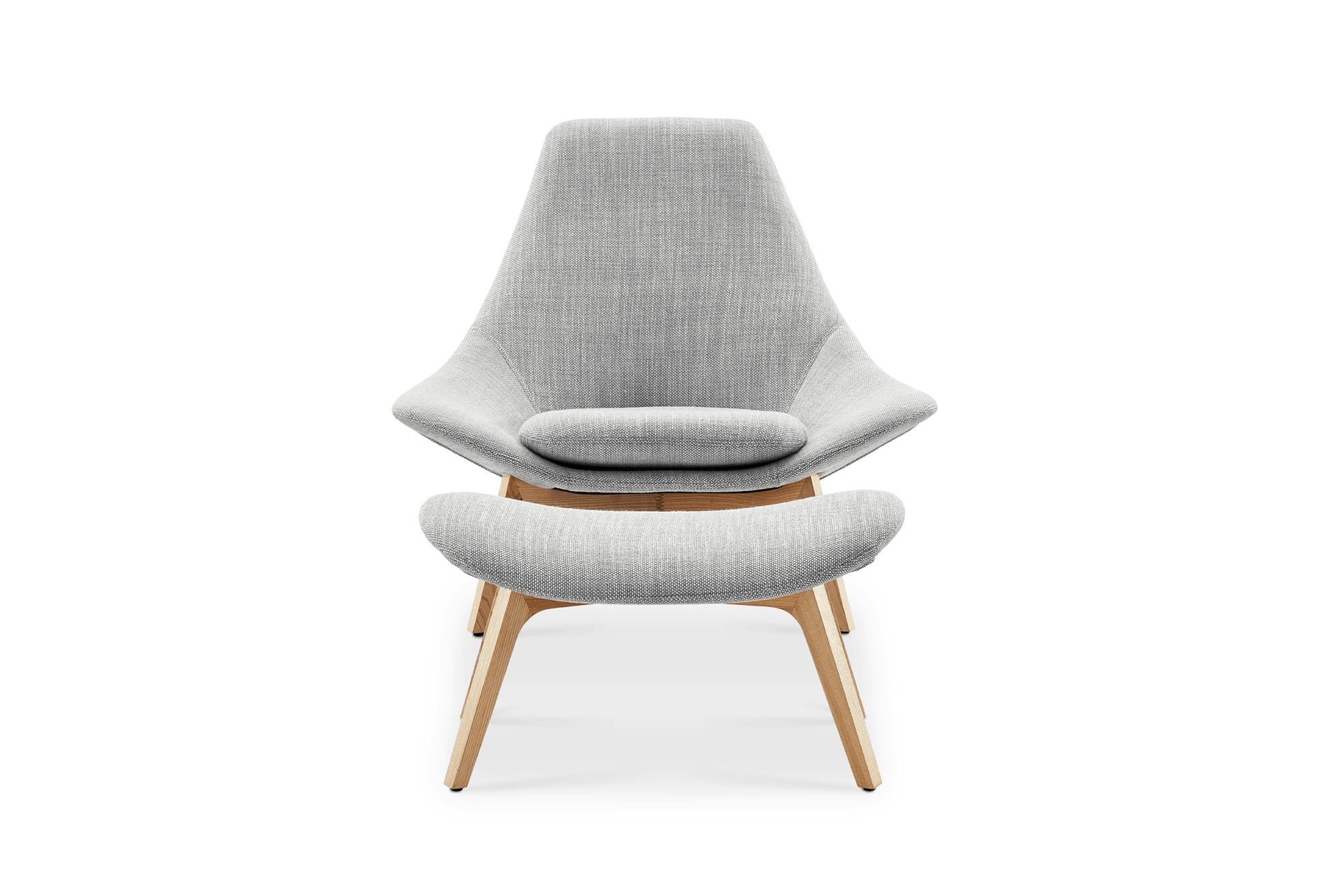 Gable High Armchair & Ottoman Set 8