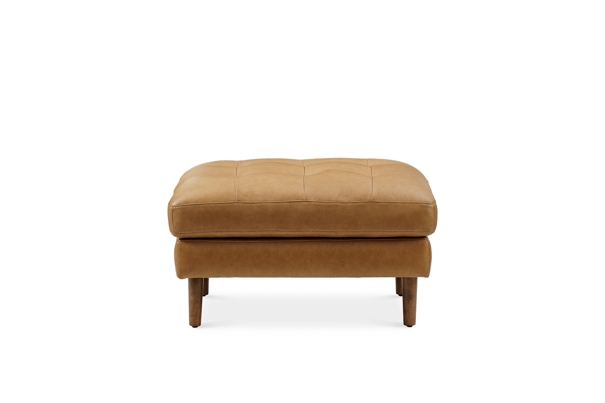 Madison Leather Ottoman 1