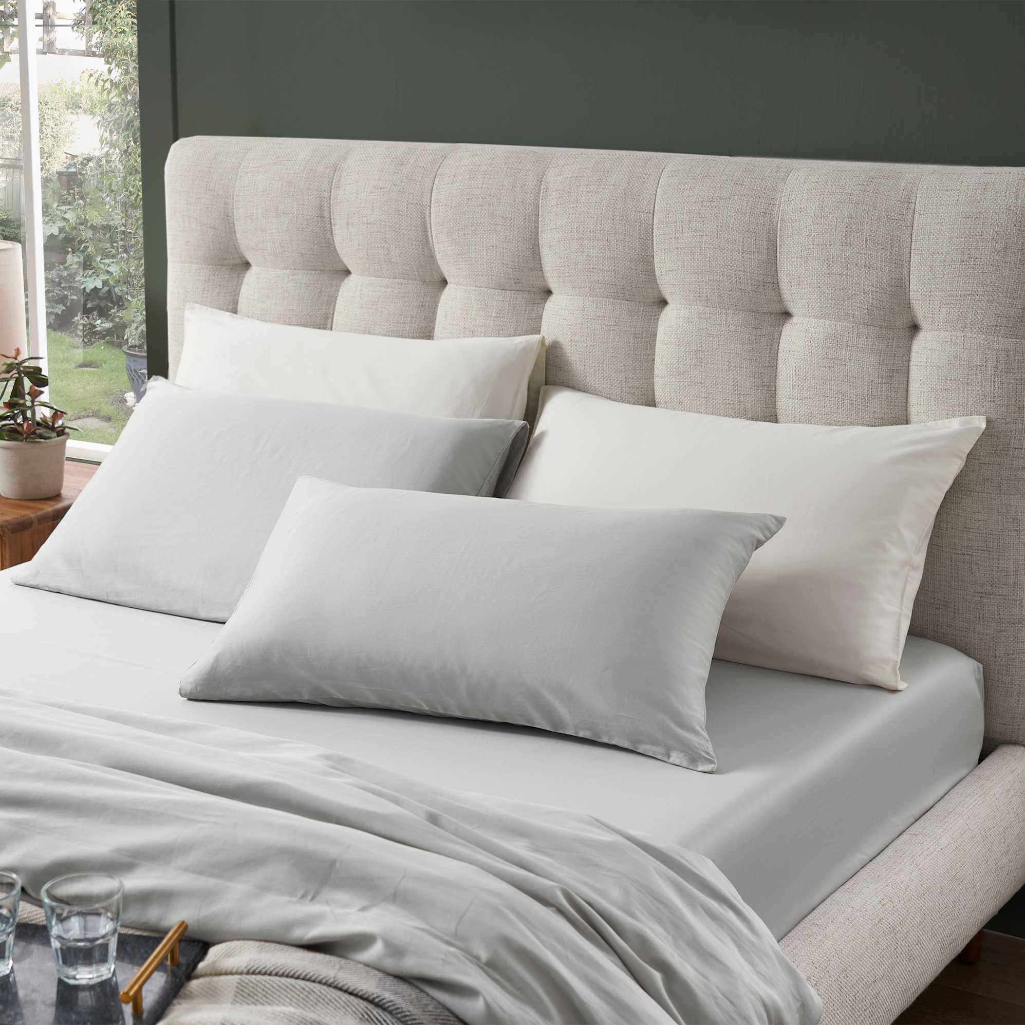 Sateen Standard Size Pillowcase Set of 2, Feather lifestyle