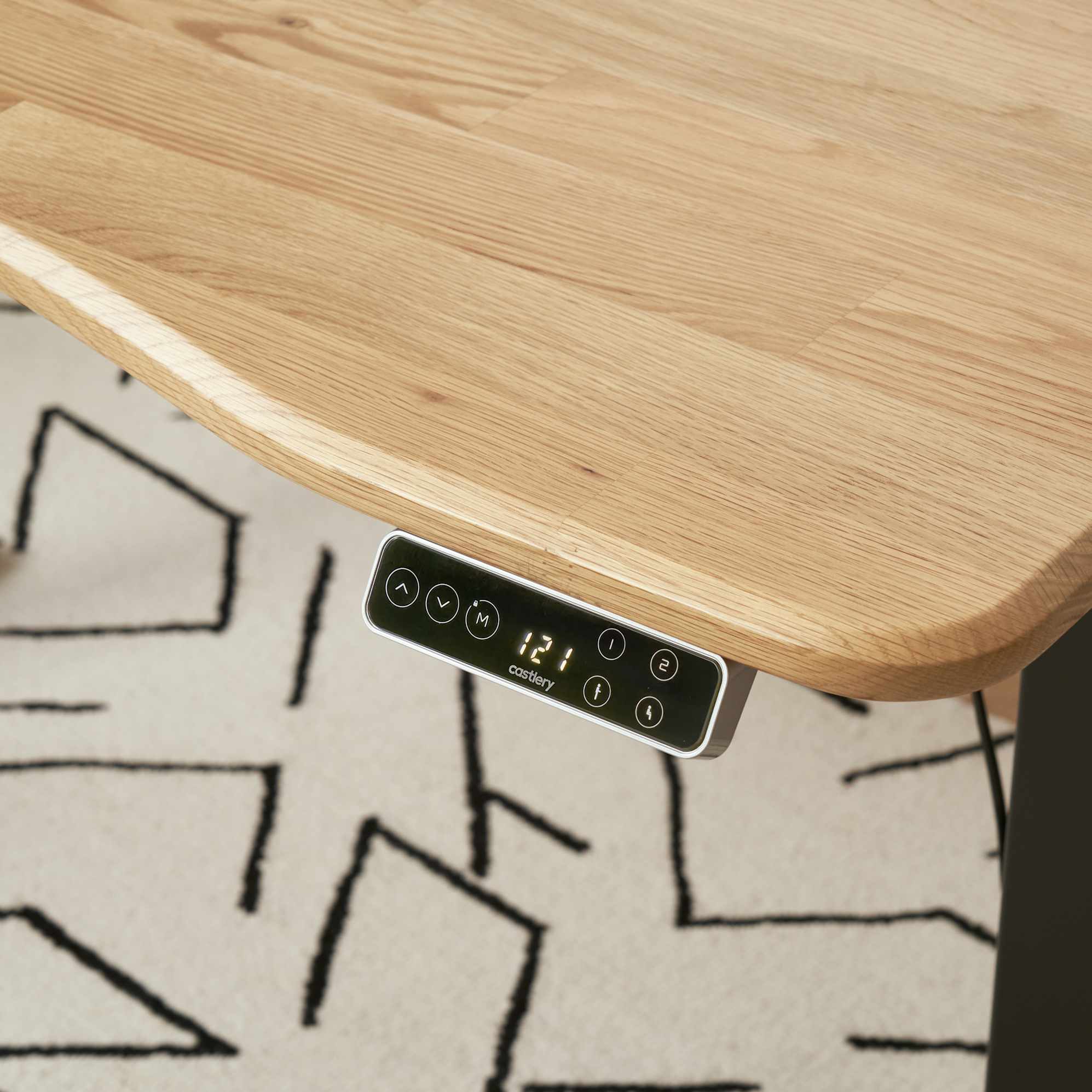 Emmerson Adjustable Standing Desk, Oak 6