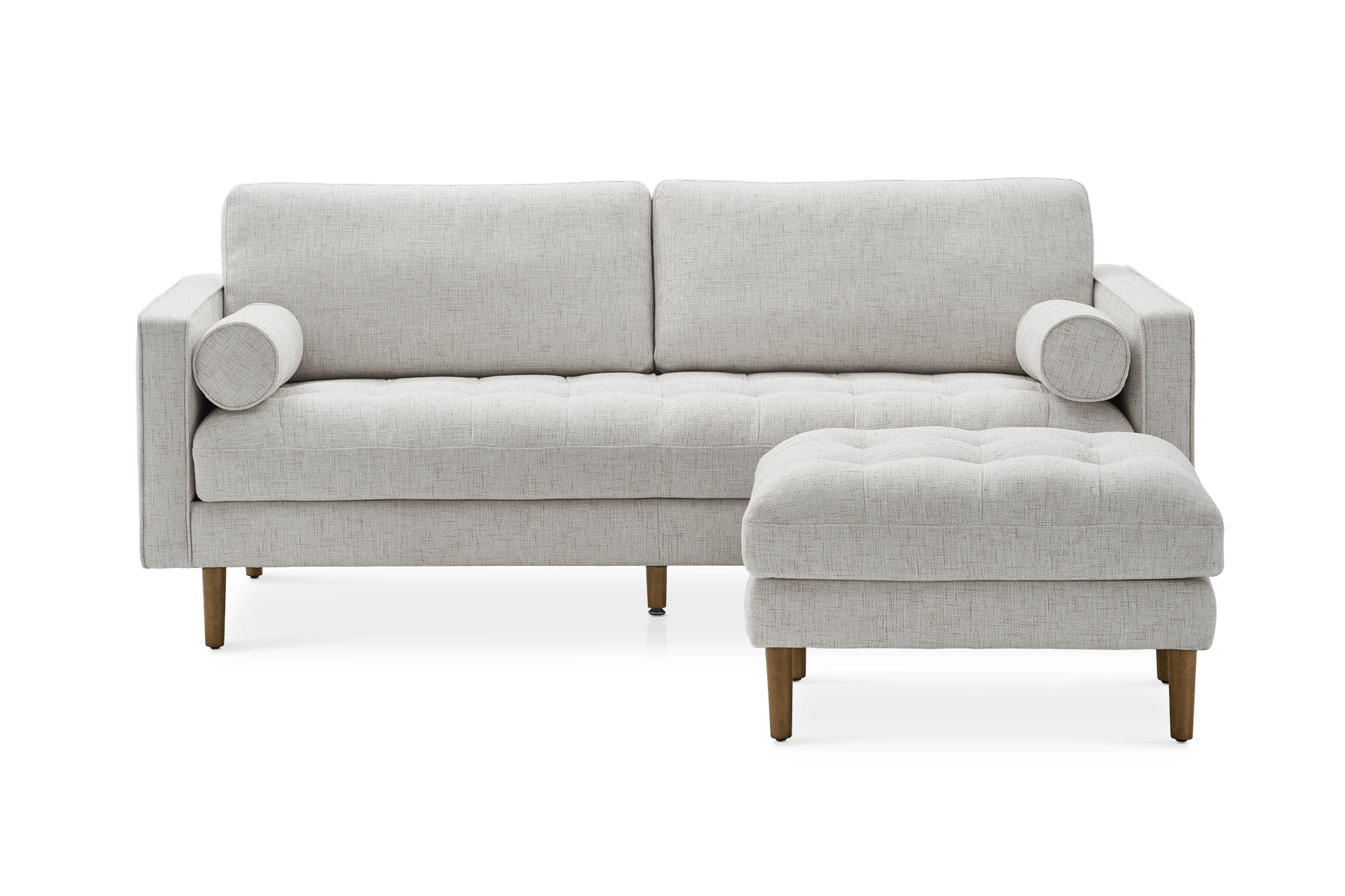 Madison 3 Seater Sofa with Ottoman, Bisque