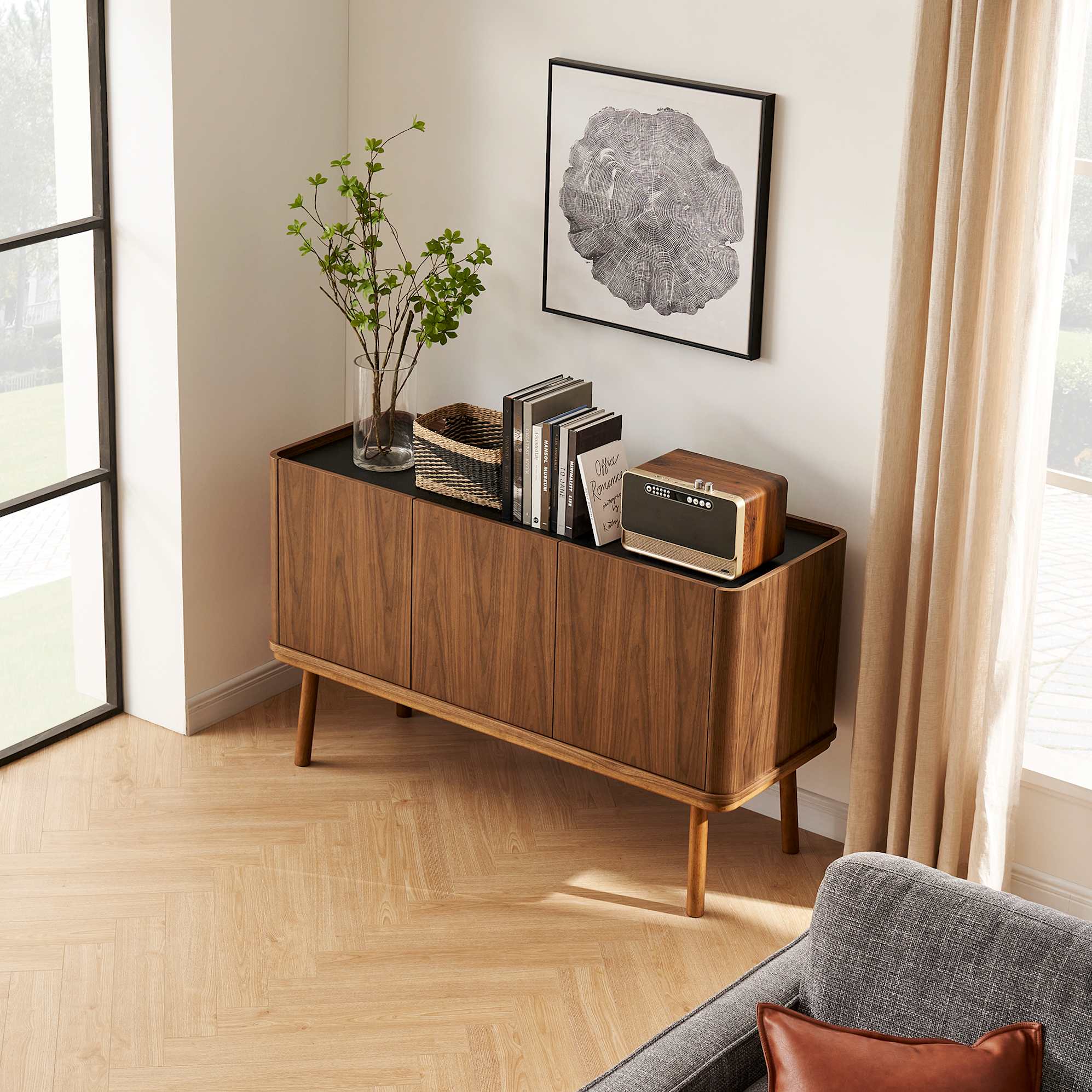Strato Sideboard Walnut | Castlery Singapore