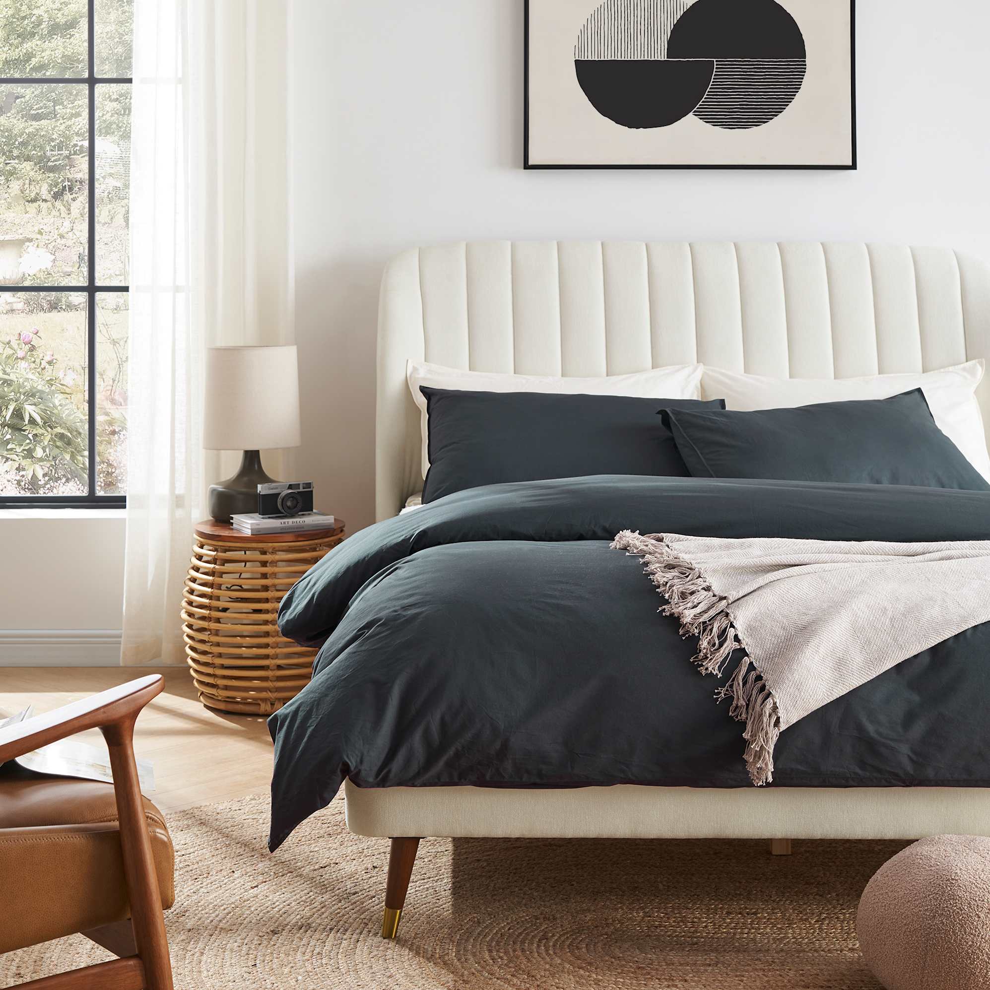 Percale King Size Quilt Cover, Flint lifestyle