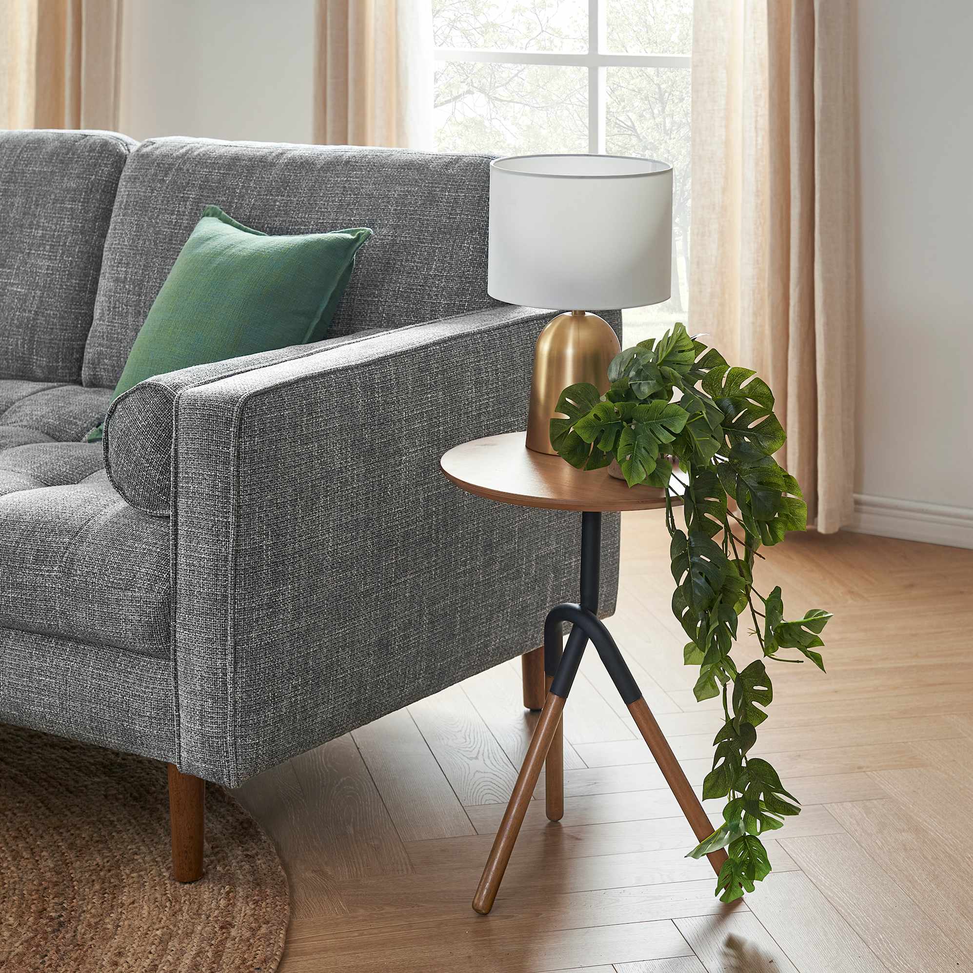 Zane Side Table, Dark Walnut 3