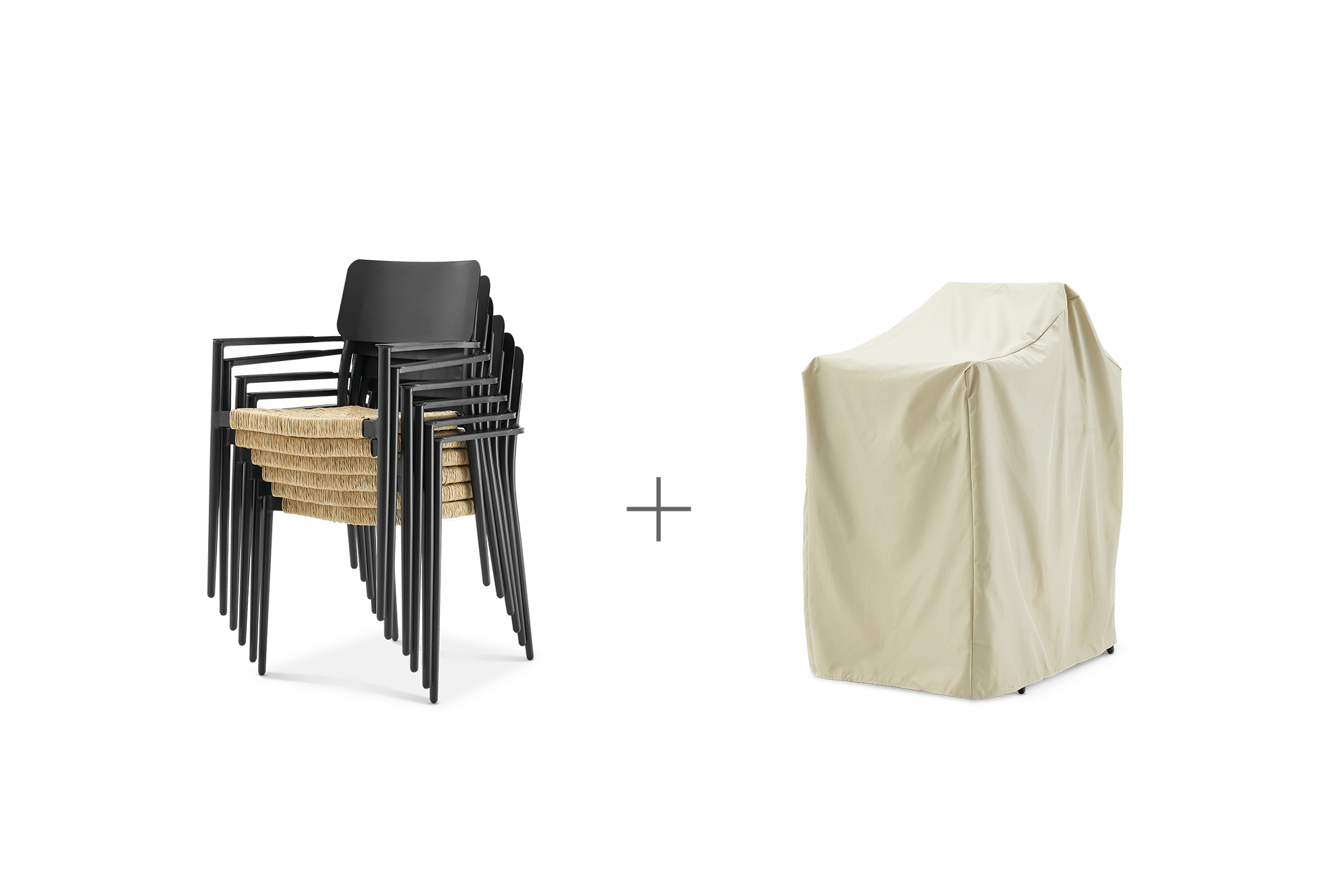Newport Stackable Outdoor Dining Chair Set 1
