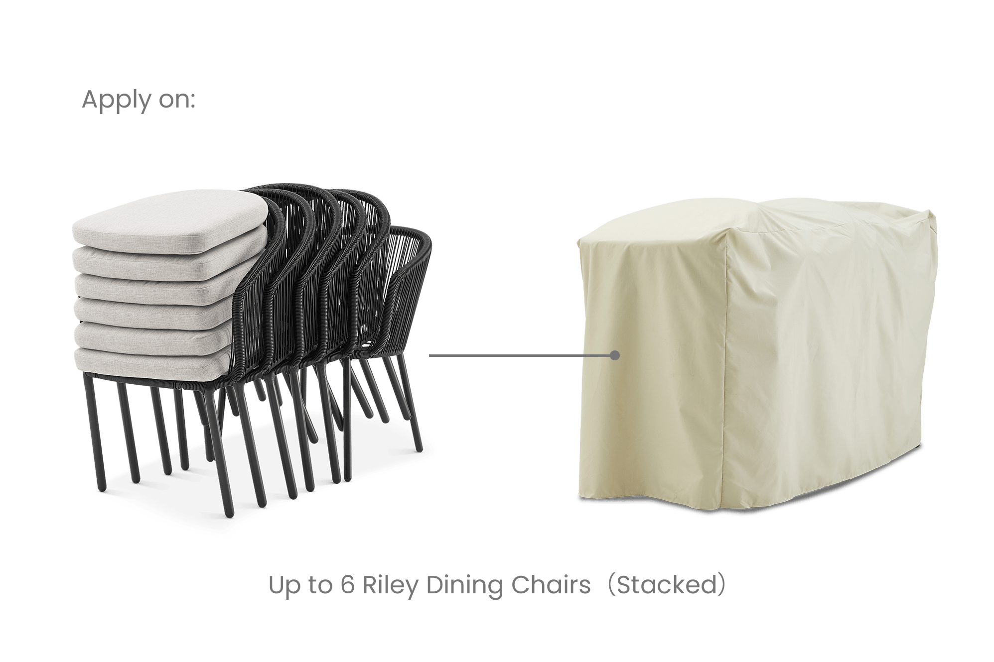 Riley Outdoor Dining Chair Set Cover 7