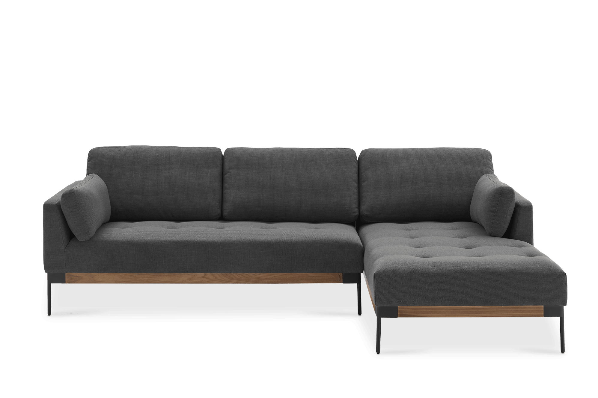Ethan Chaise Sectional Sofa Right Facing, Stone Gray
