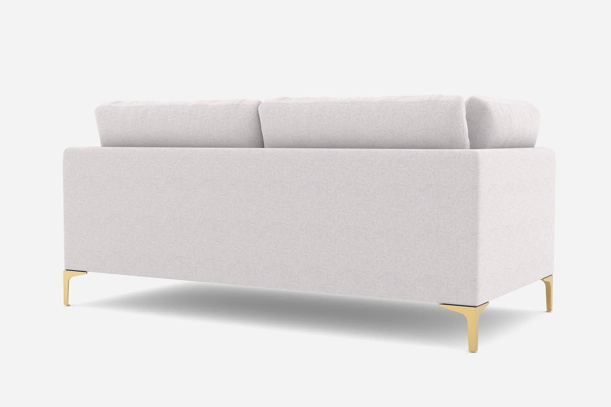 Adams 2 Seater Sofa, Dove Grey (Brass Leg) 360° view 15