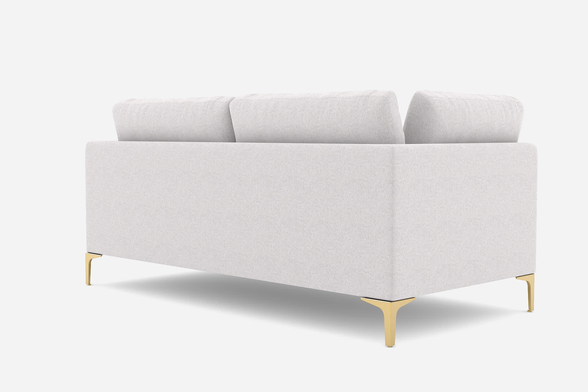 Adams 2 Seater Sofa, Dove Grey (Brass Leg) 360° view 16