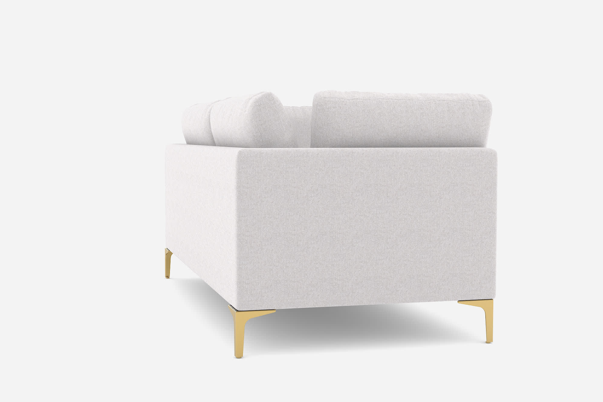 Adams 2 Seater Sofa, Dove Grey (Brass Leg) 360° view 18