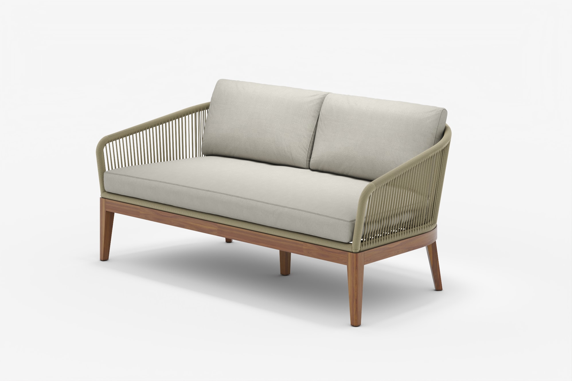 Maui Outdoor 2 Seater Sofa, Taupe 360° view 4