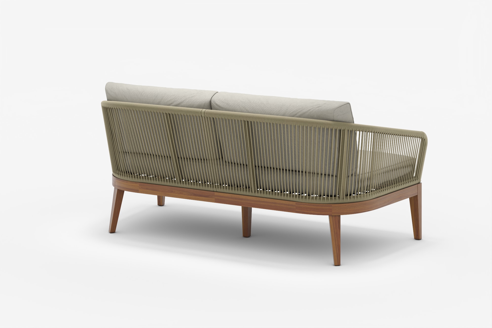 Maui Outdoor 2 Seater Sofa, Taupe 360° view 15