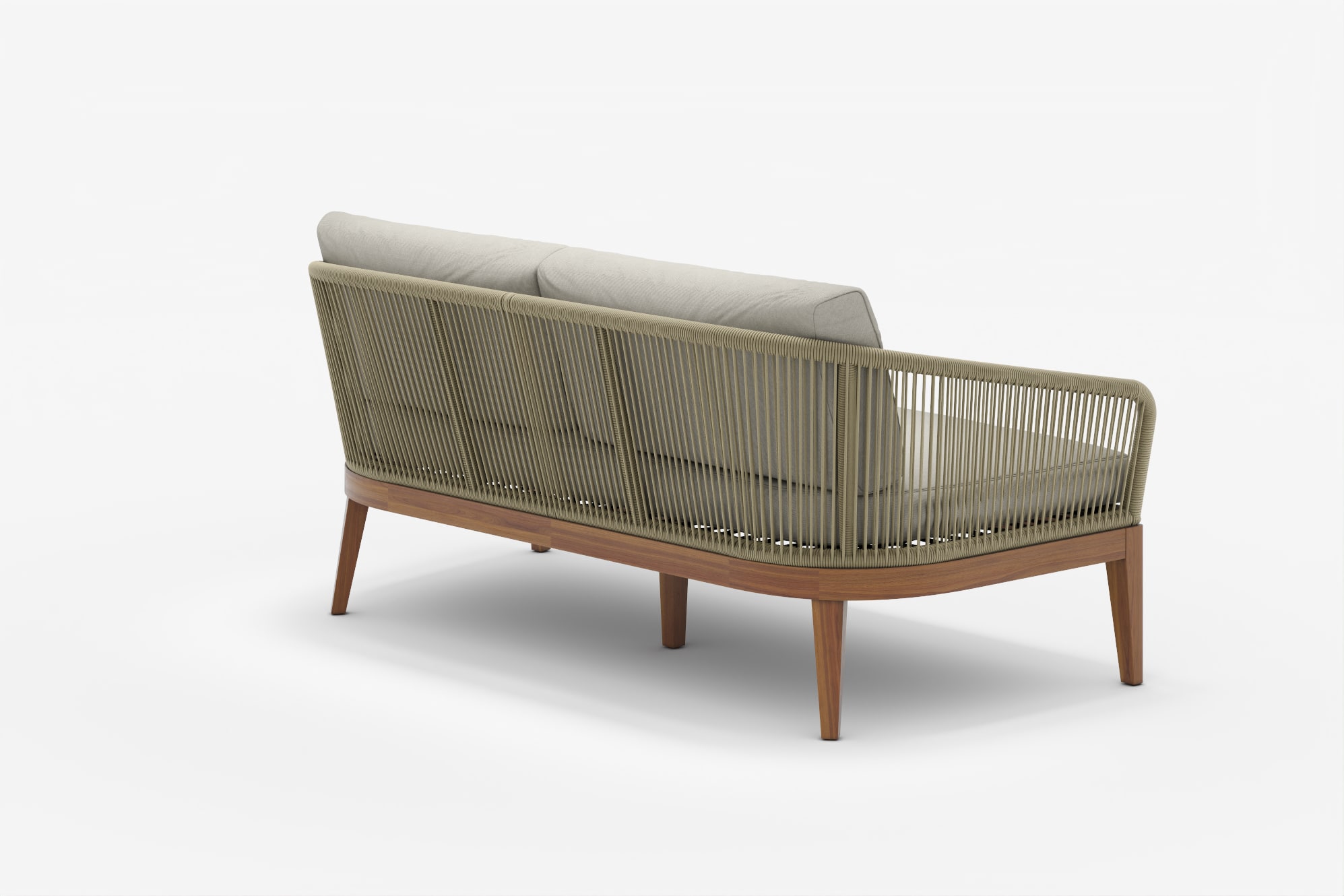 Maui Outdoor 2 Seater Sofa, Taupe 360° view 16