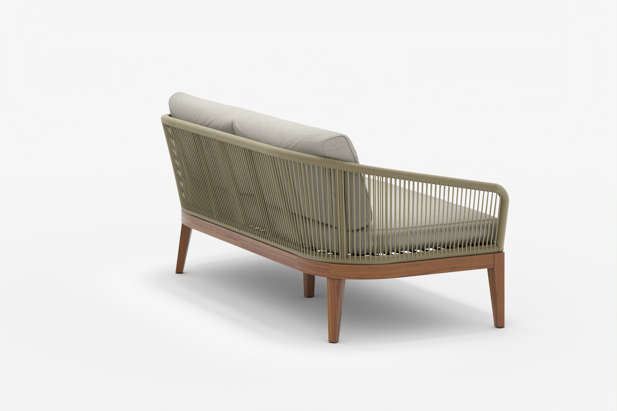 Maui Outdoor 2 Seater Sofa, Taupe 360° view 17