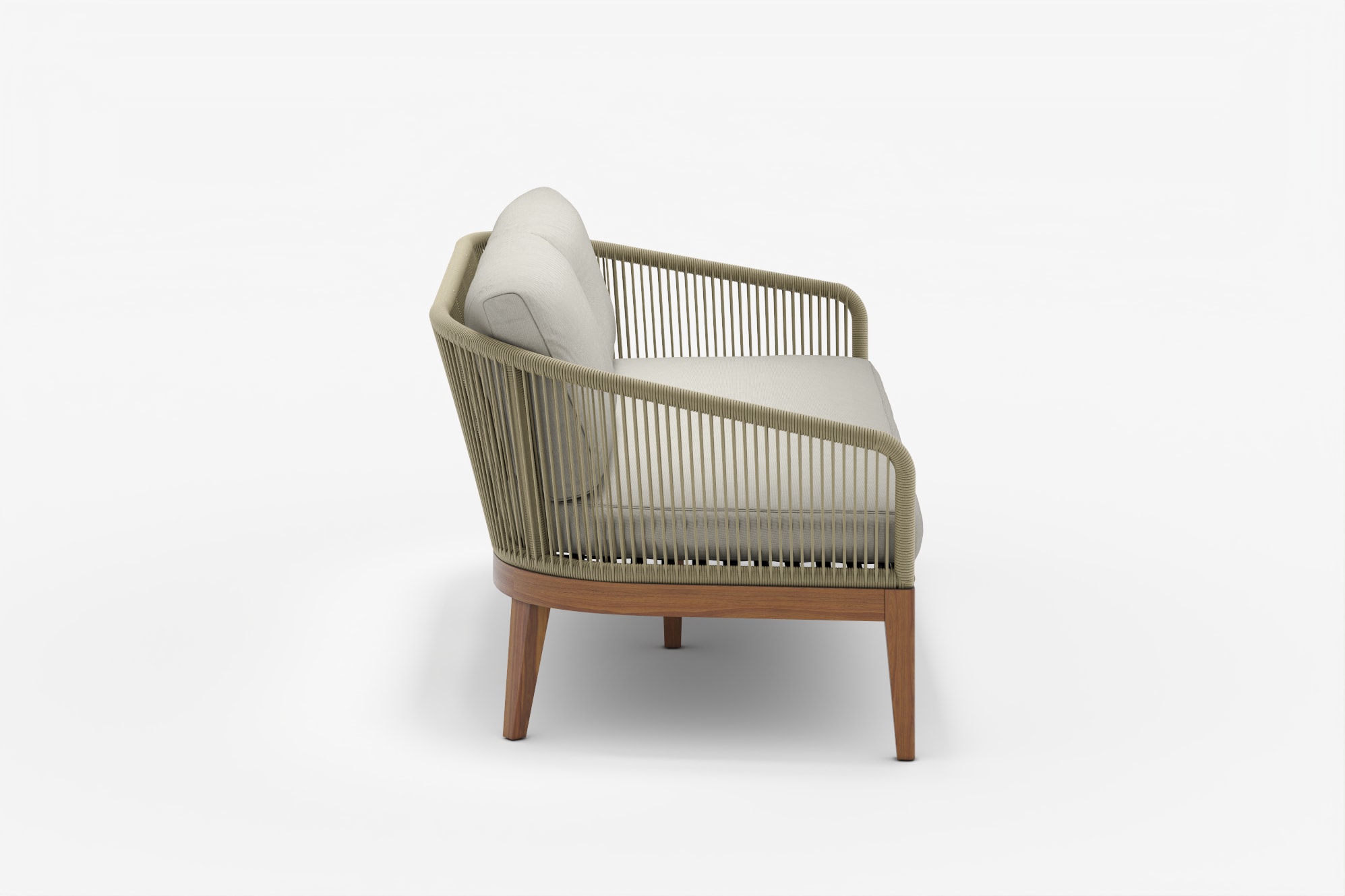 Maui Outdoor 2 Seater Sofa, Taupe 360° view 19